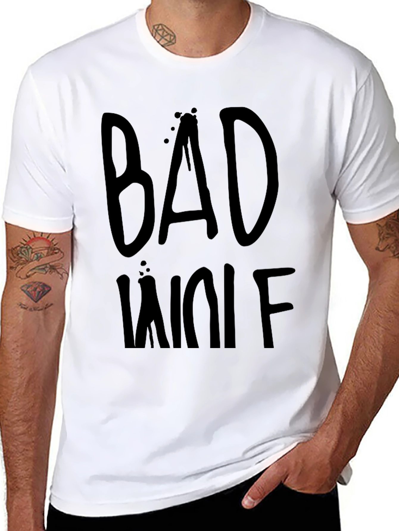 Bad Wolf Black Graphic T-Shirt