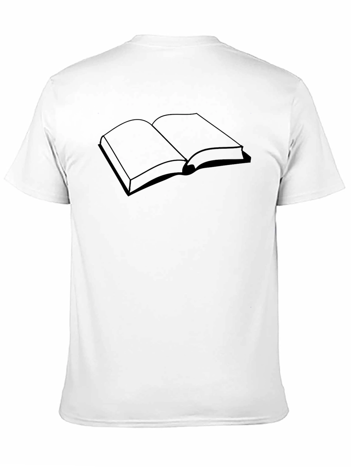 Open Book Graphic Tee - Black Cotton T-Shirt