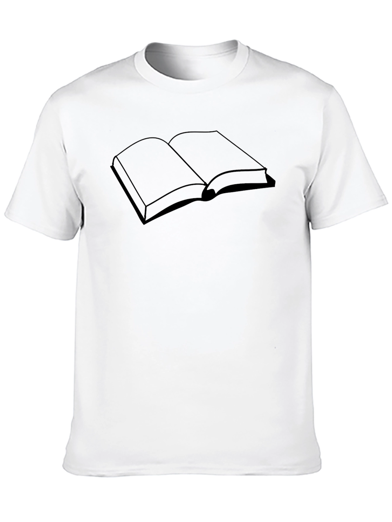 Open Book Graphic Tee - Black Cotton T-Shirt