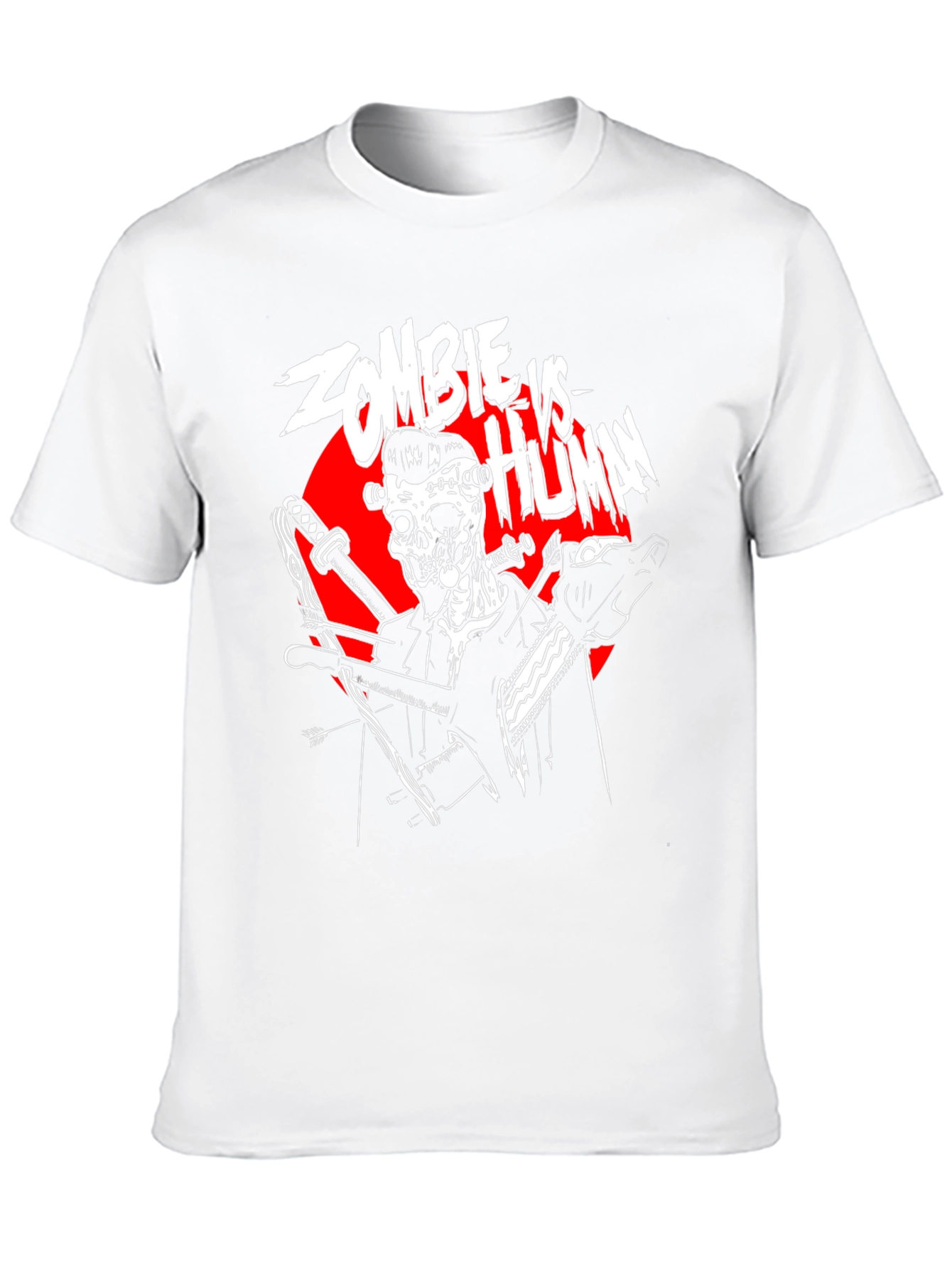 Zombie vs Human Graphic T-Shirt
