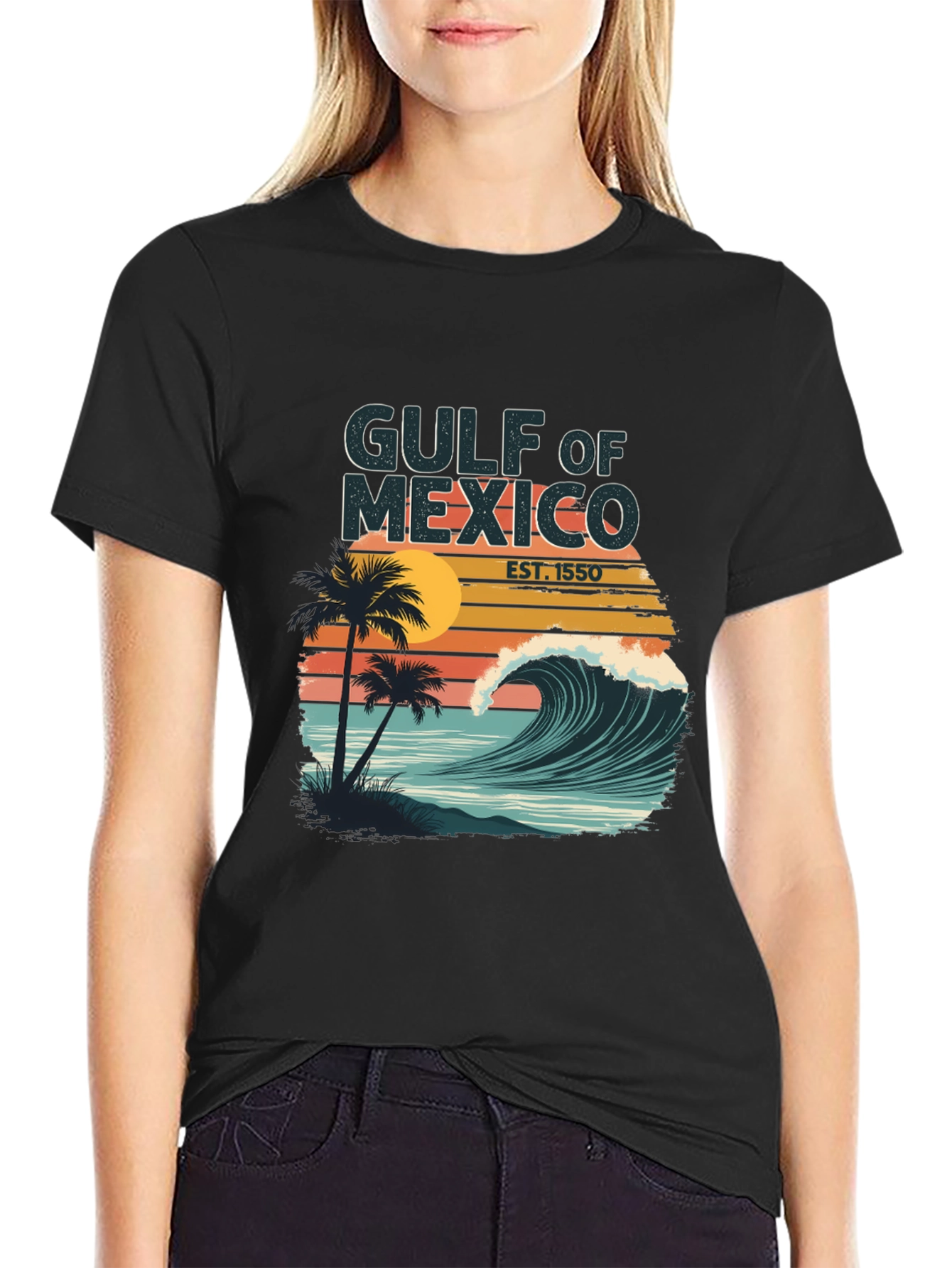 Gulf of Mexico Graphic Tee - Tropical Wave Design