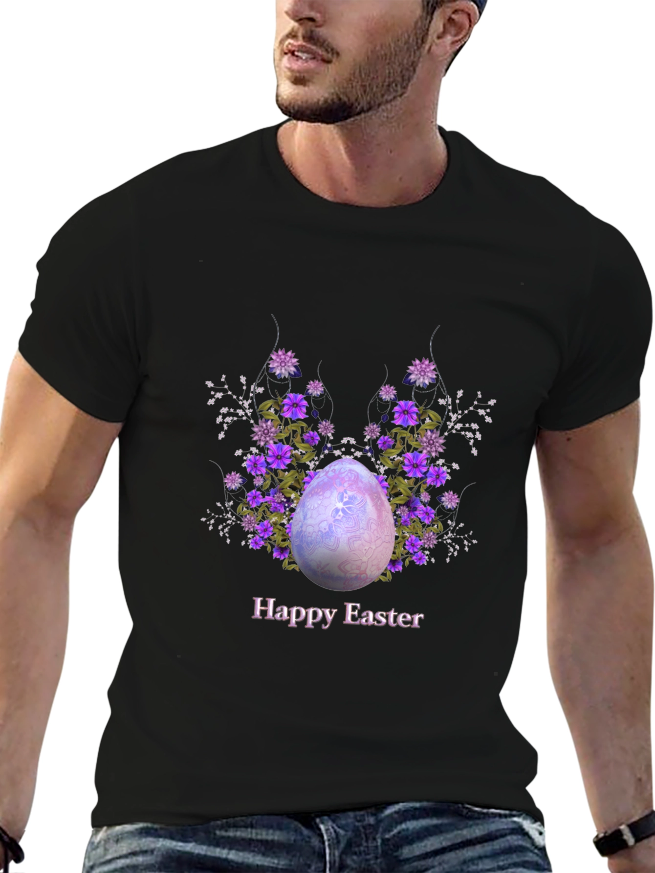 Happy Easter Egg Floral T-Shirt