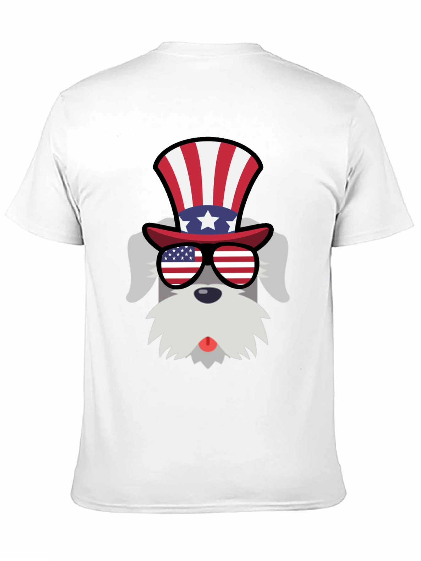 Patriotic Schnauzer T-Shirt - USA Dog