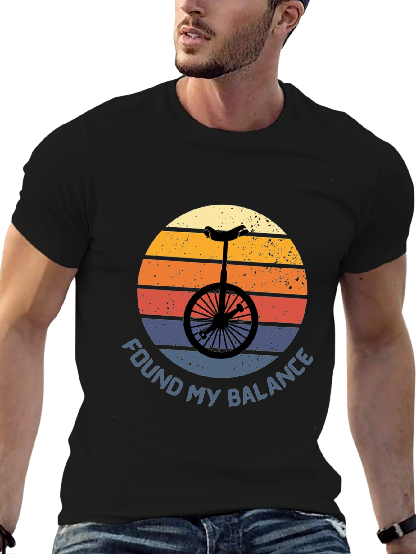Found My Balance Unicycle T-Shirt - Retro Design