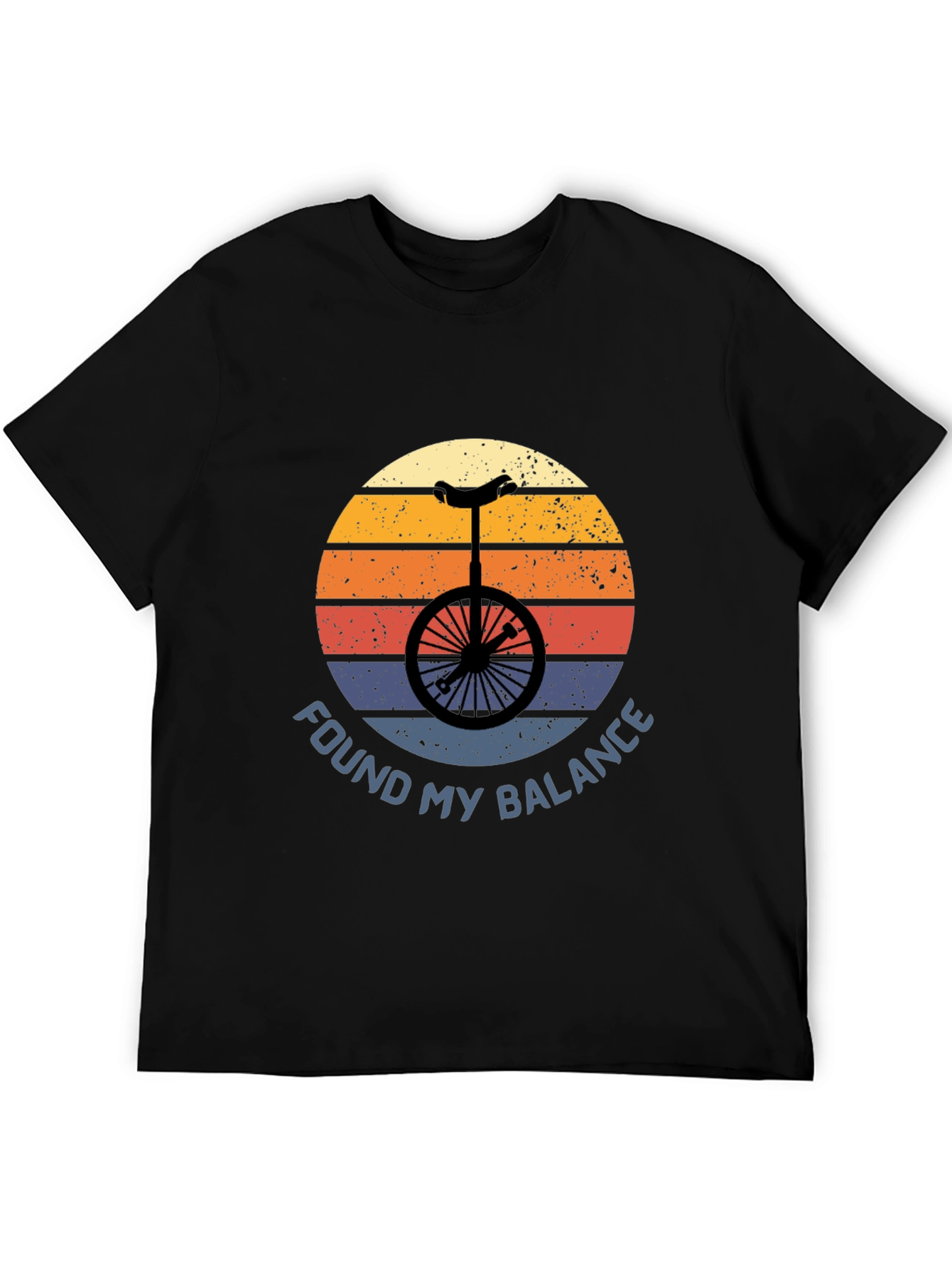 Found My Balance Unicycle T-Shirt - Retro Design