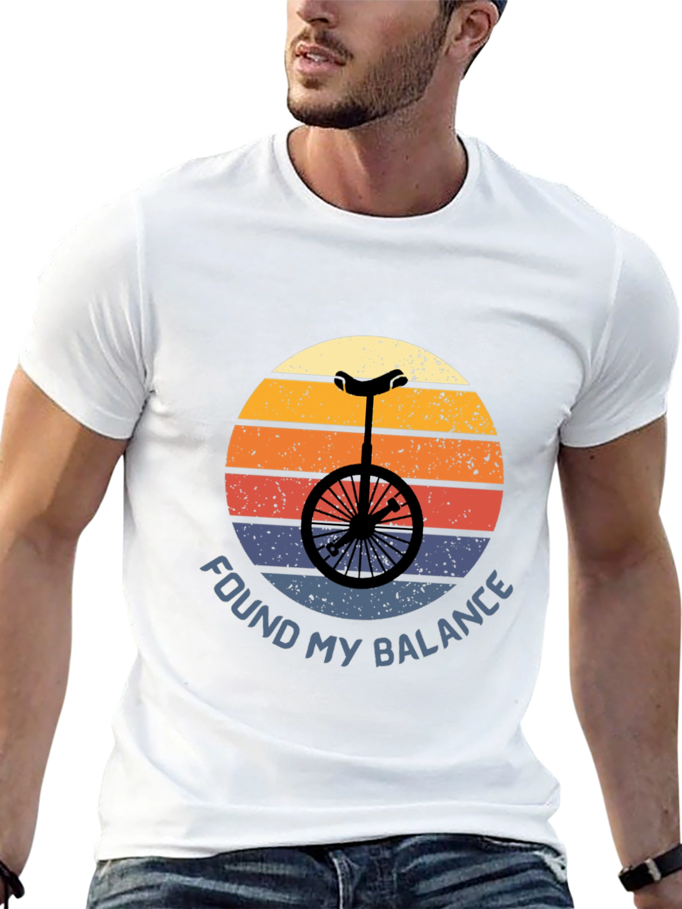 Found My Balance Unicycle T-Shirt - Retro Design