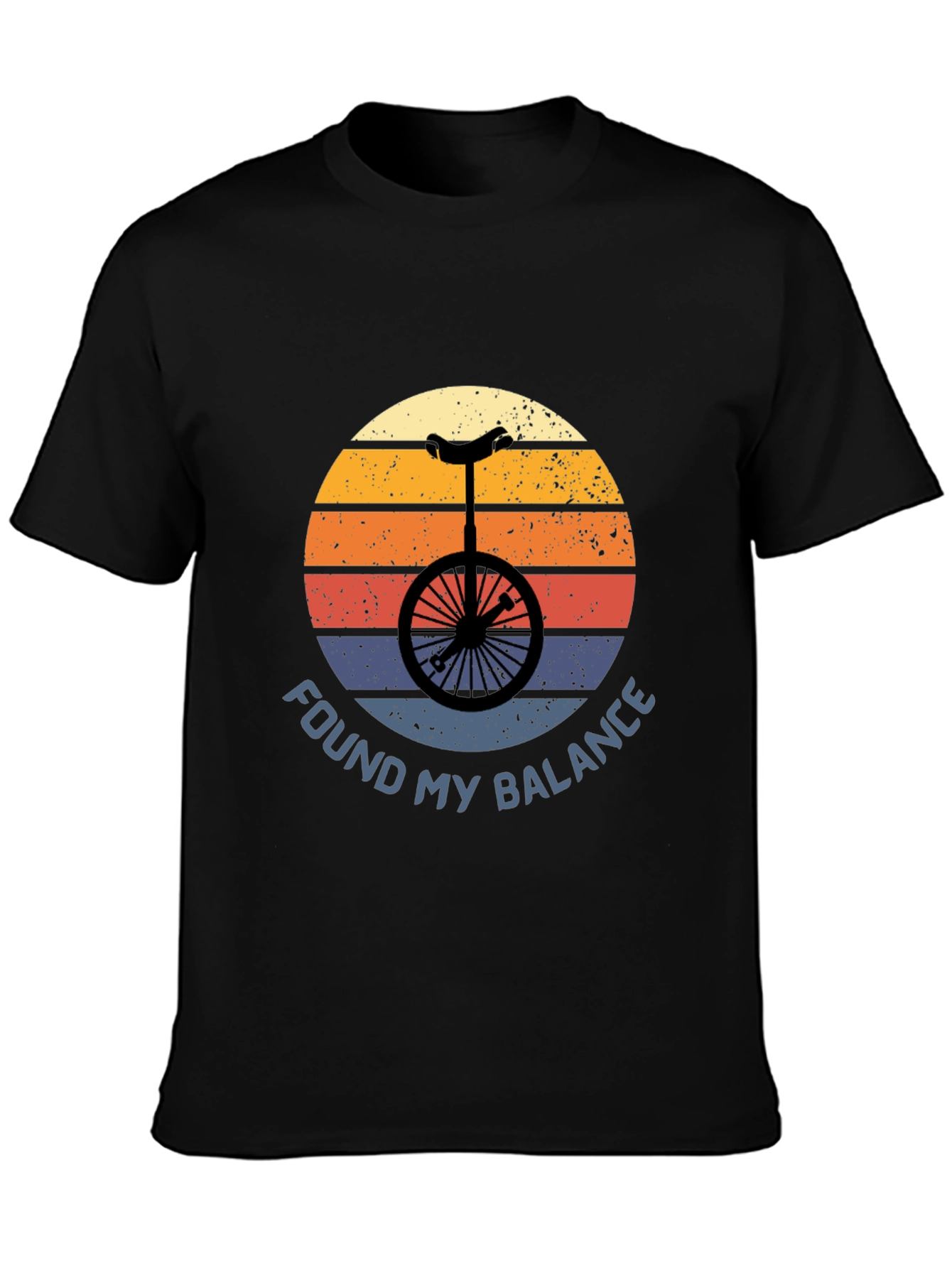 Found My Balance Unicycle T-Shirt - Retro Design