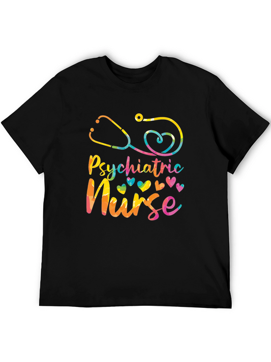 Psychiatric Nurse Tie Dye Graphic Tee
