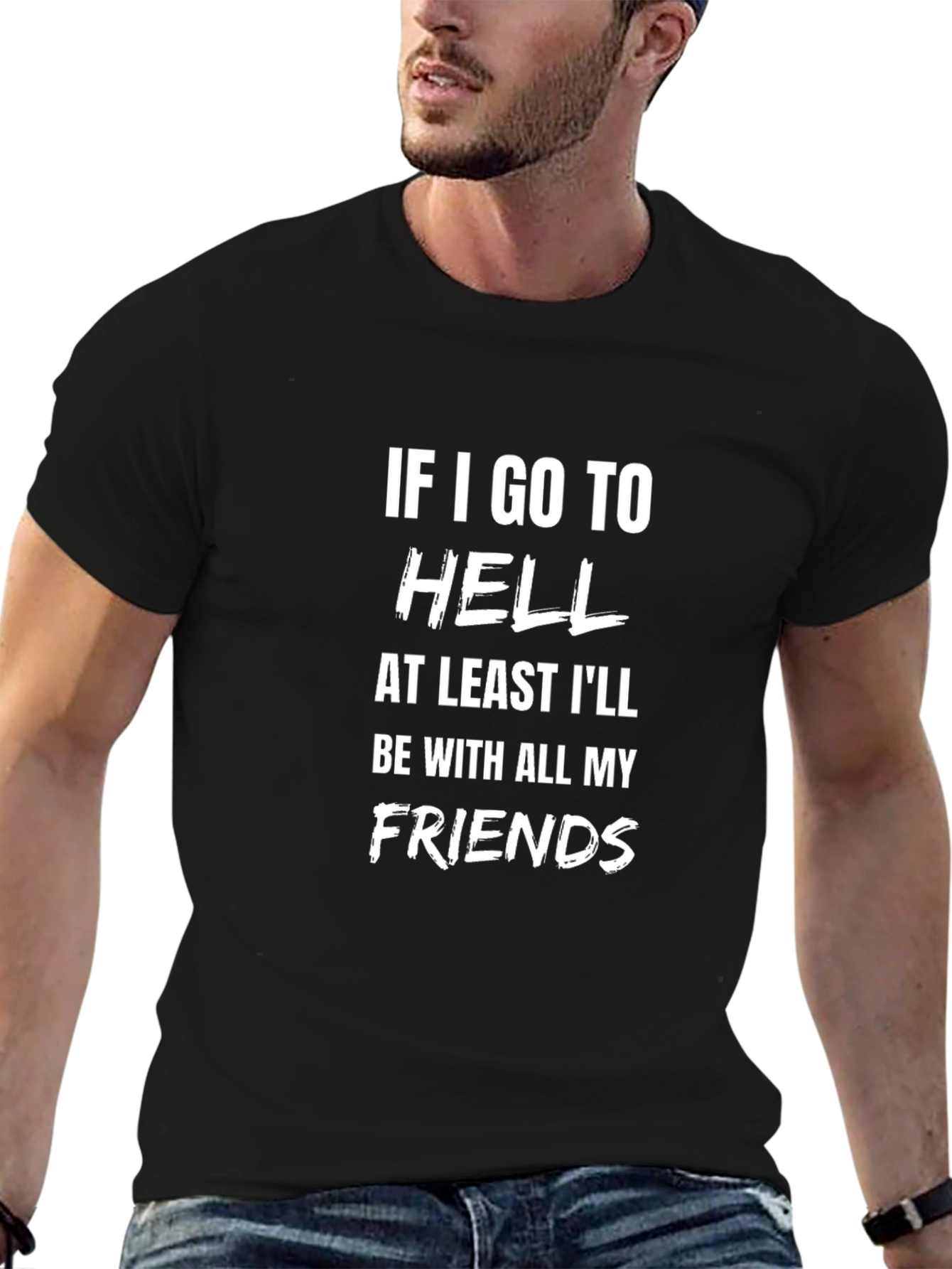 Funny Hell Friends Graphic T-Shirt
