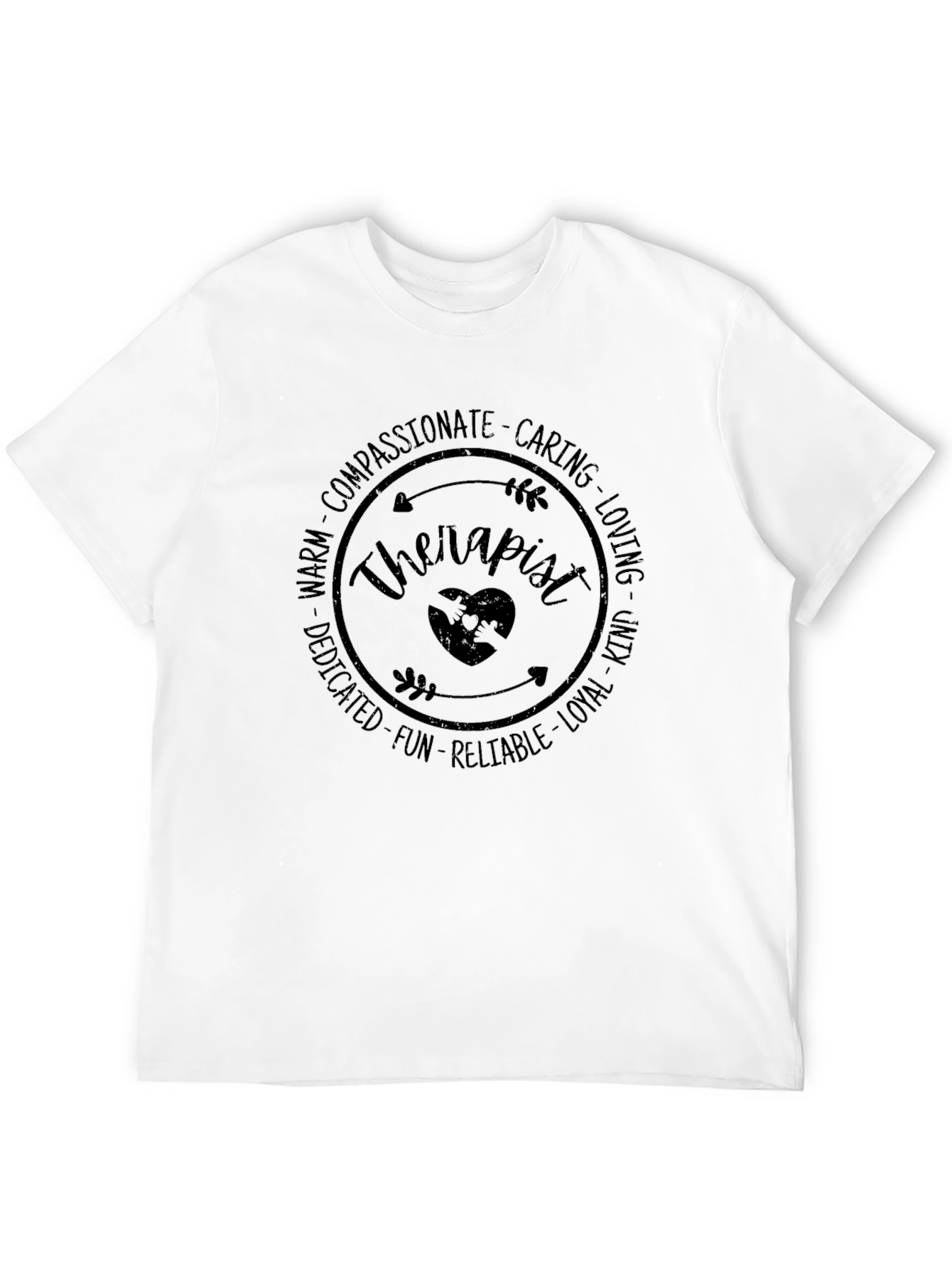 Therapist Qualities Graphic T-Shirt - Black