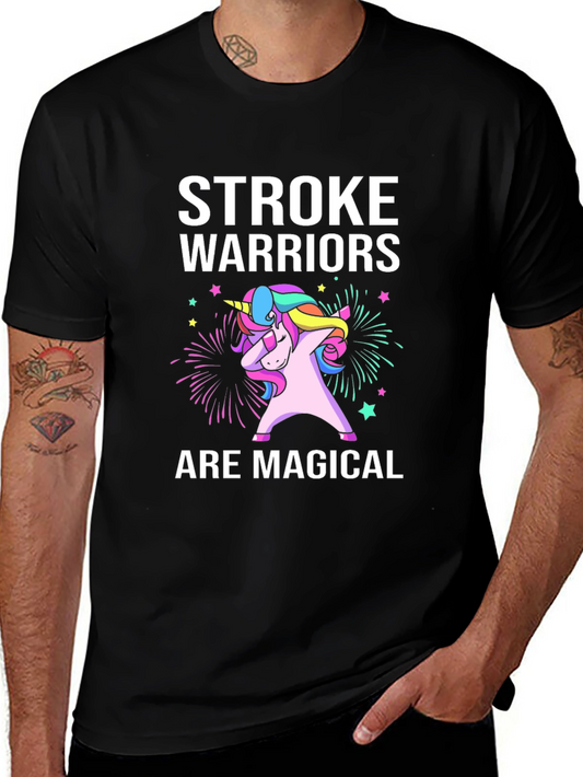 Stroke Warriors Are Magical T-Shirt - Unicorn Design