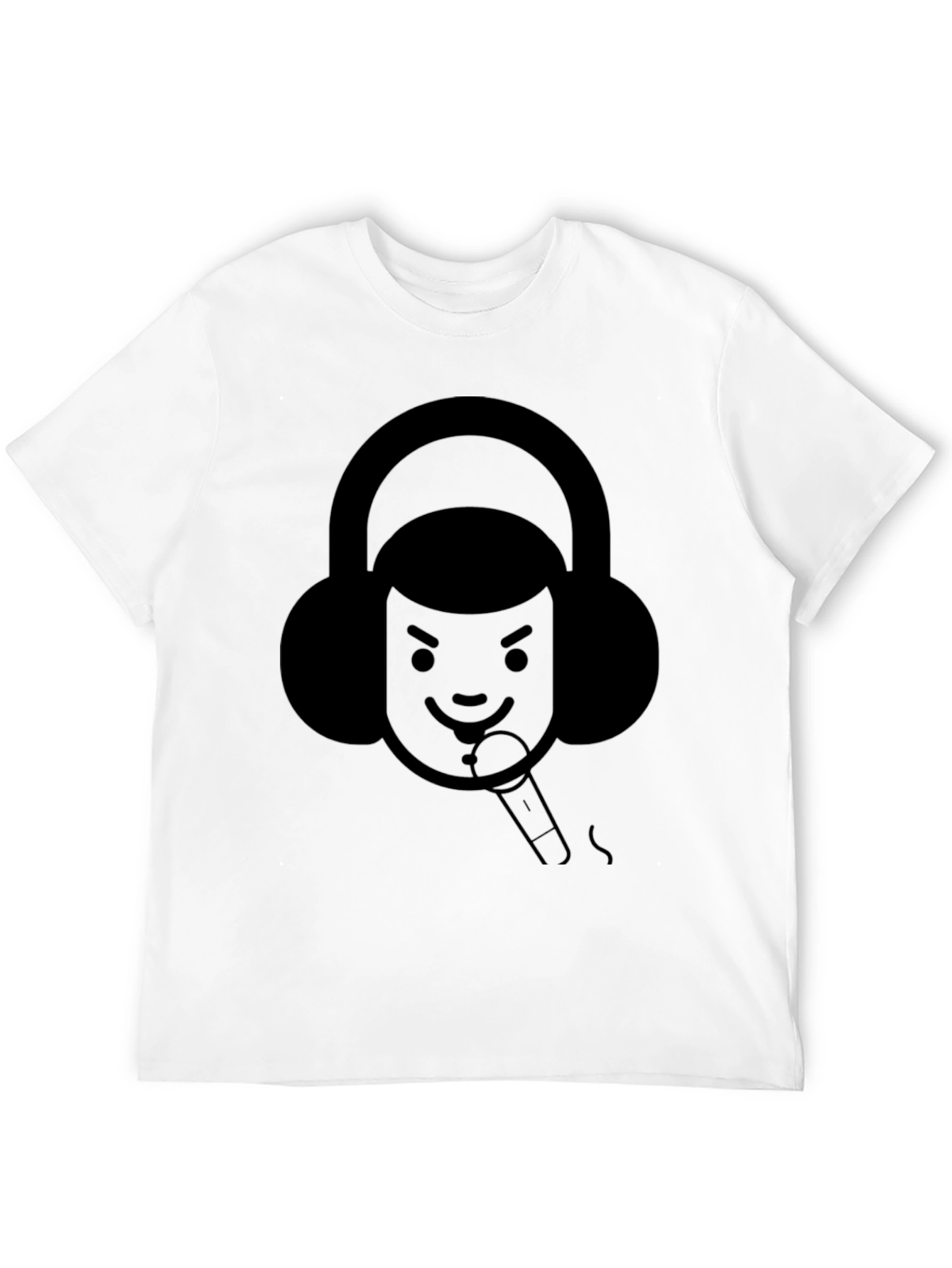 Black Graphic T-Shirt with Musician Design