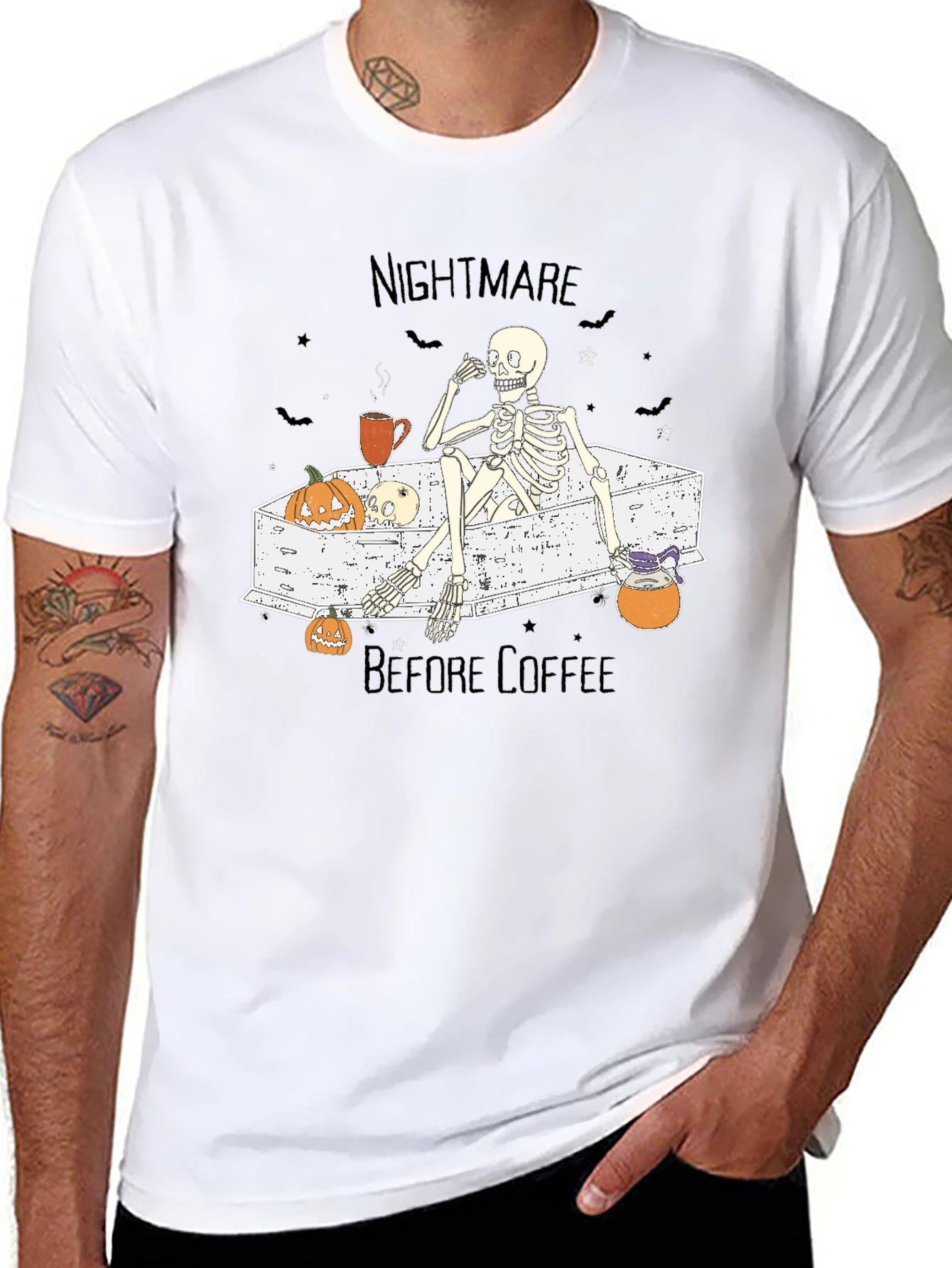 Nightmare Before Coffee Skeleton T-Shirt