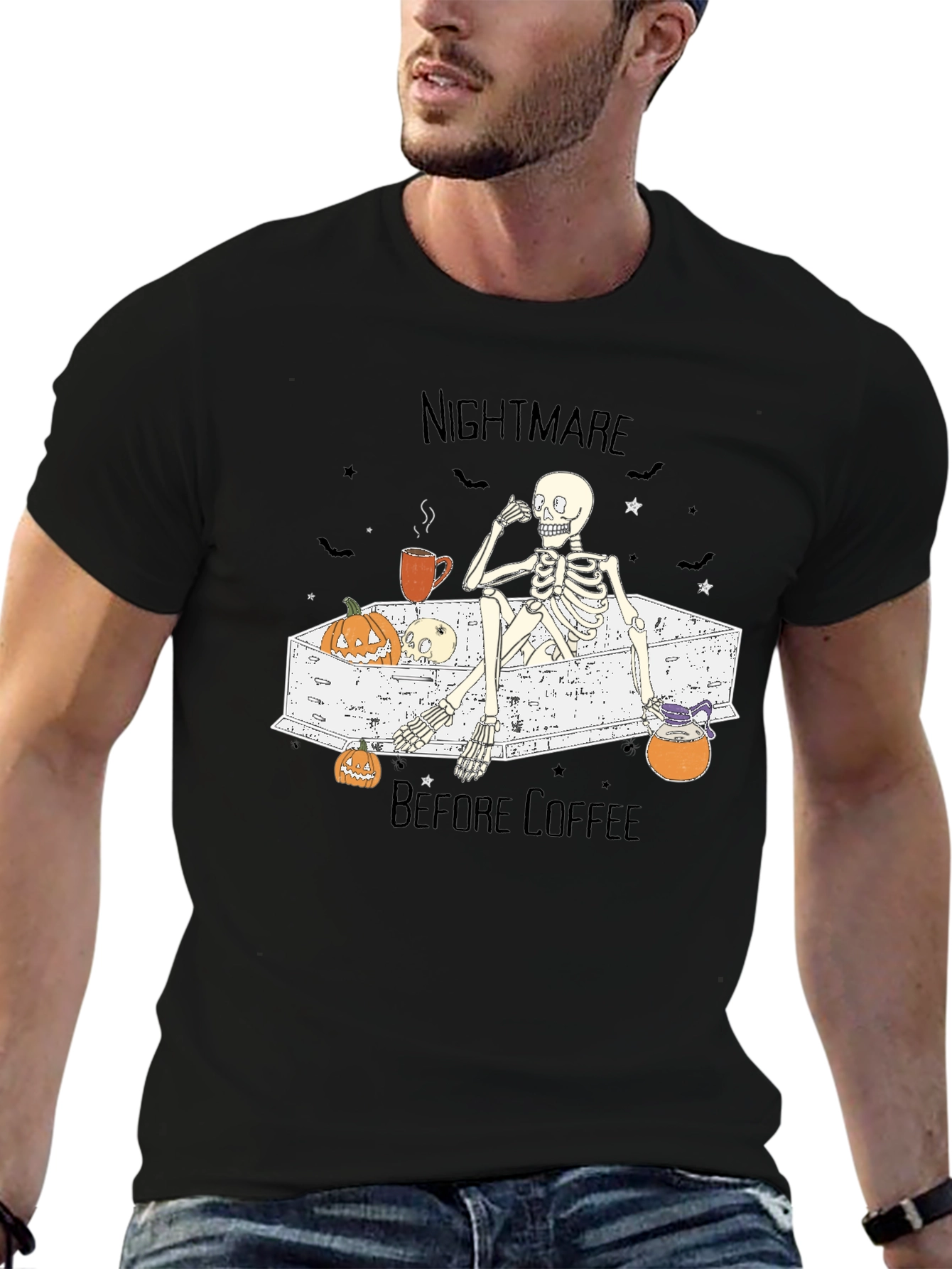 Nightmare Before Coffee Skeleton T-Shirt