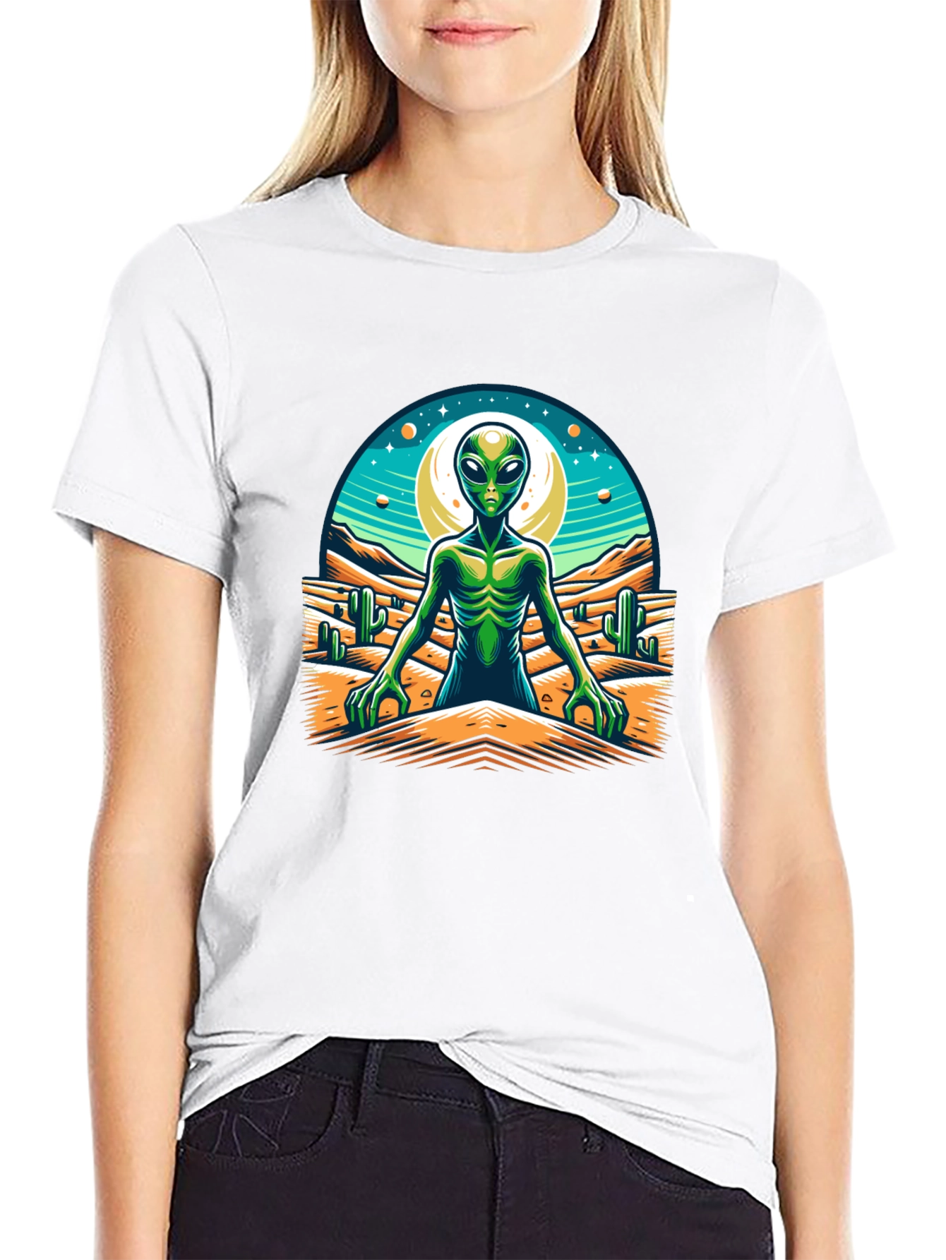Alien Desert Graphic Tee - Black