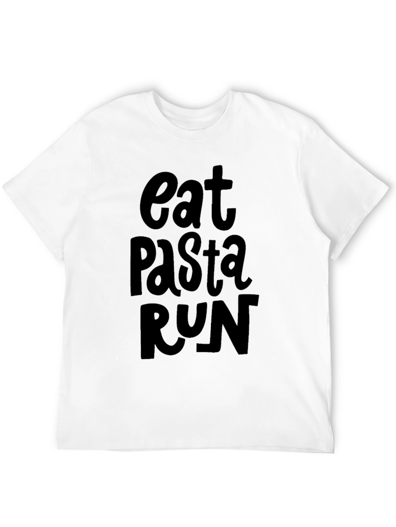 Eat Pasta Run Graphic Tee - Black