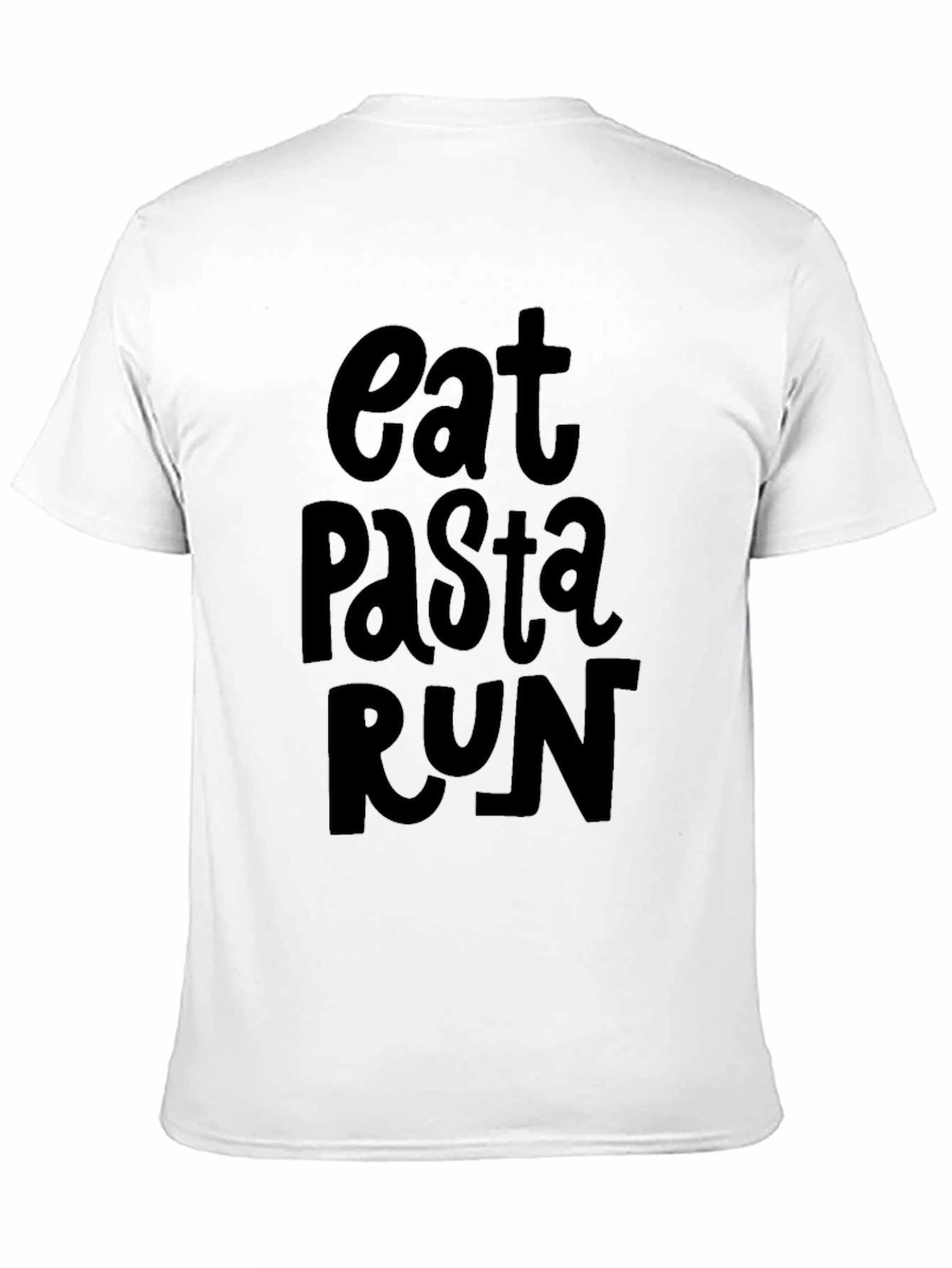 Eat Pasta Run Graphic Tee - Black
