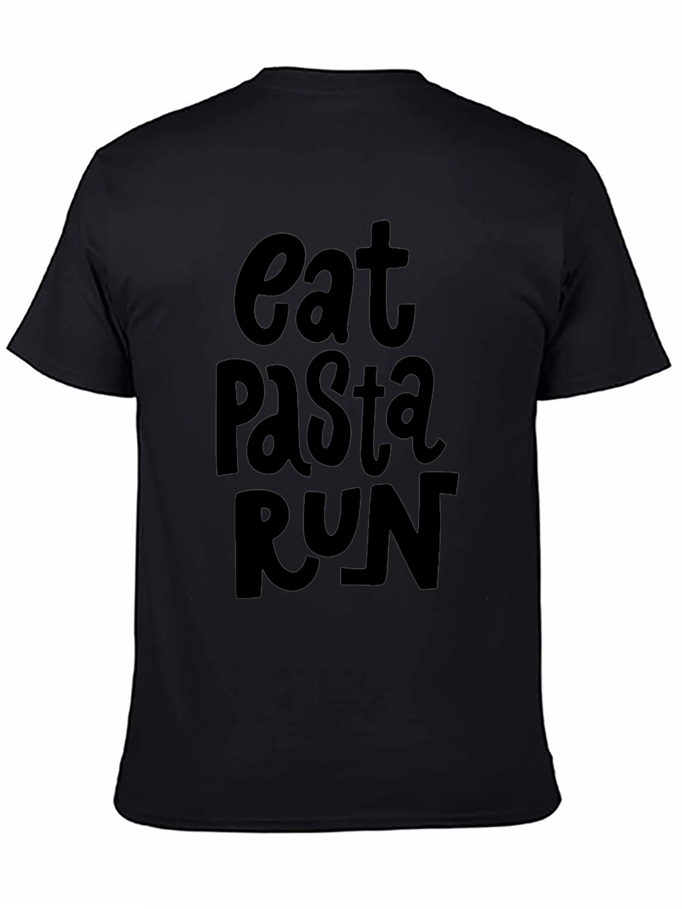 Eat Pasta Run Graphic Tee - Black