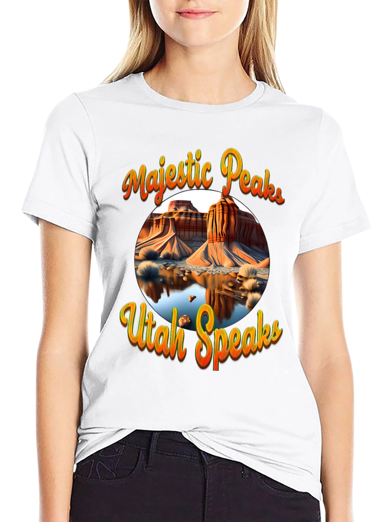 Majestic Peaks Utah Speaks Graphic Tee
