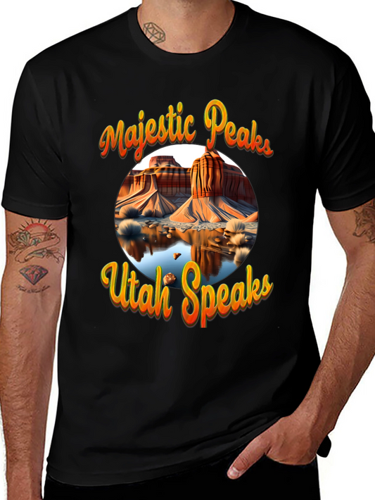 Majestic Peaks Utah Speaks Graphic Tee