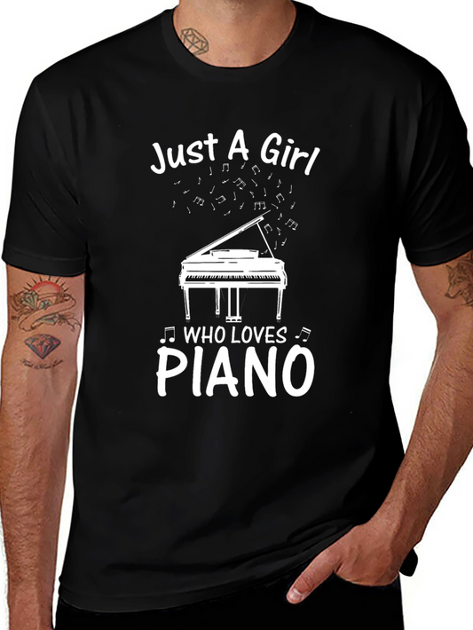 Just a Girl Who Loves Piano T-Shirt