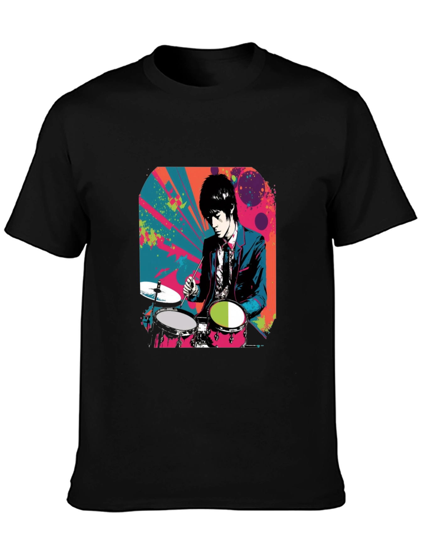 Drummer Graphic T-Shirt - Music Inspired Design