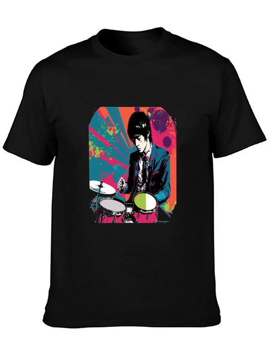 Drummer Graphic T-Shirt - Music Inspired Design