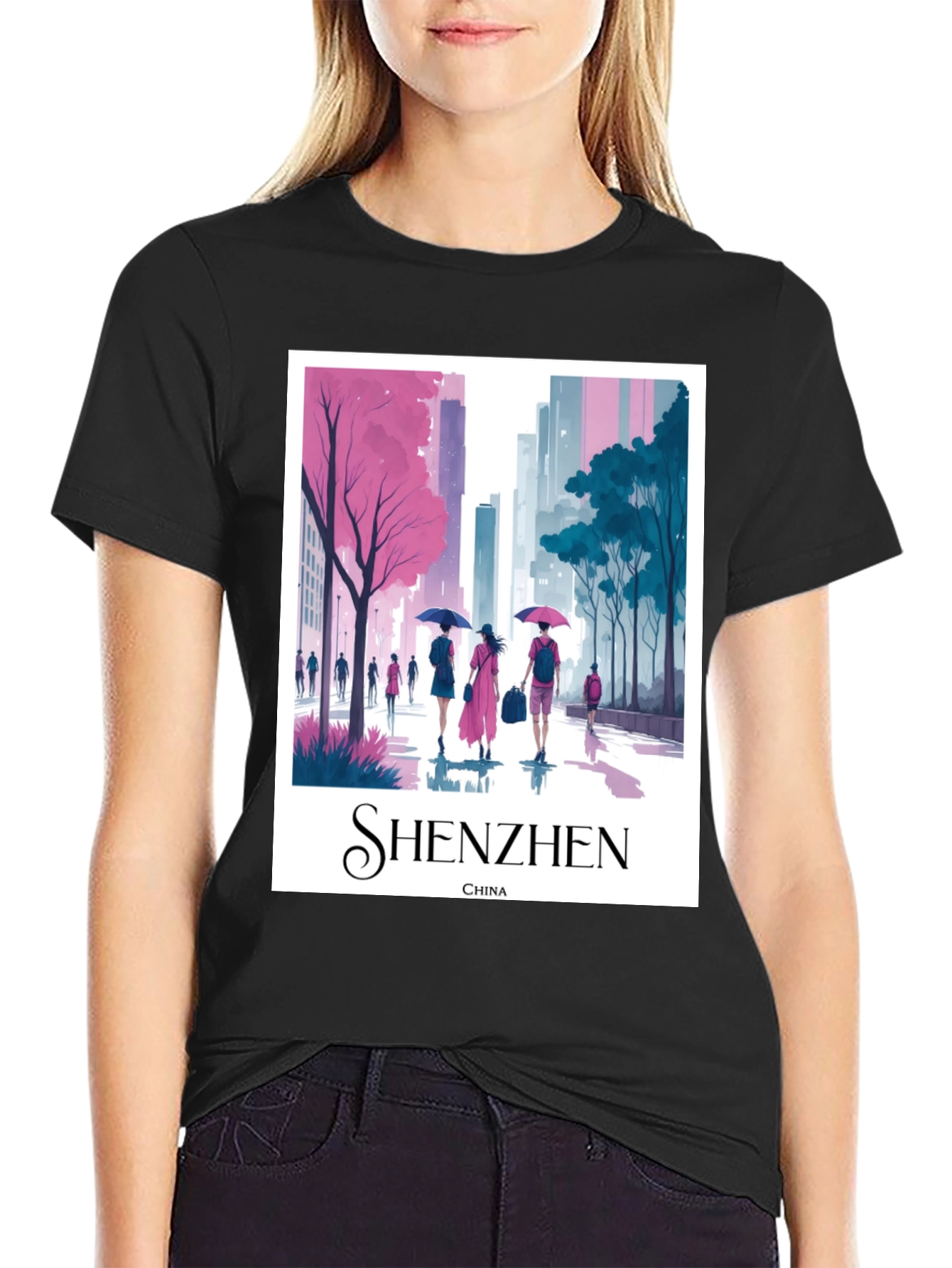 Shenzhen China Graphic T-Shirt - Stylish Cityscape Tee