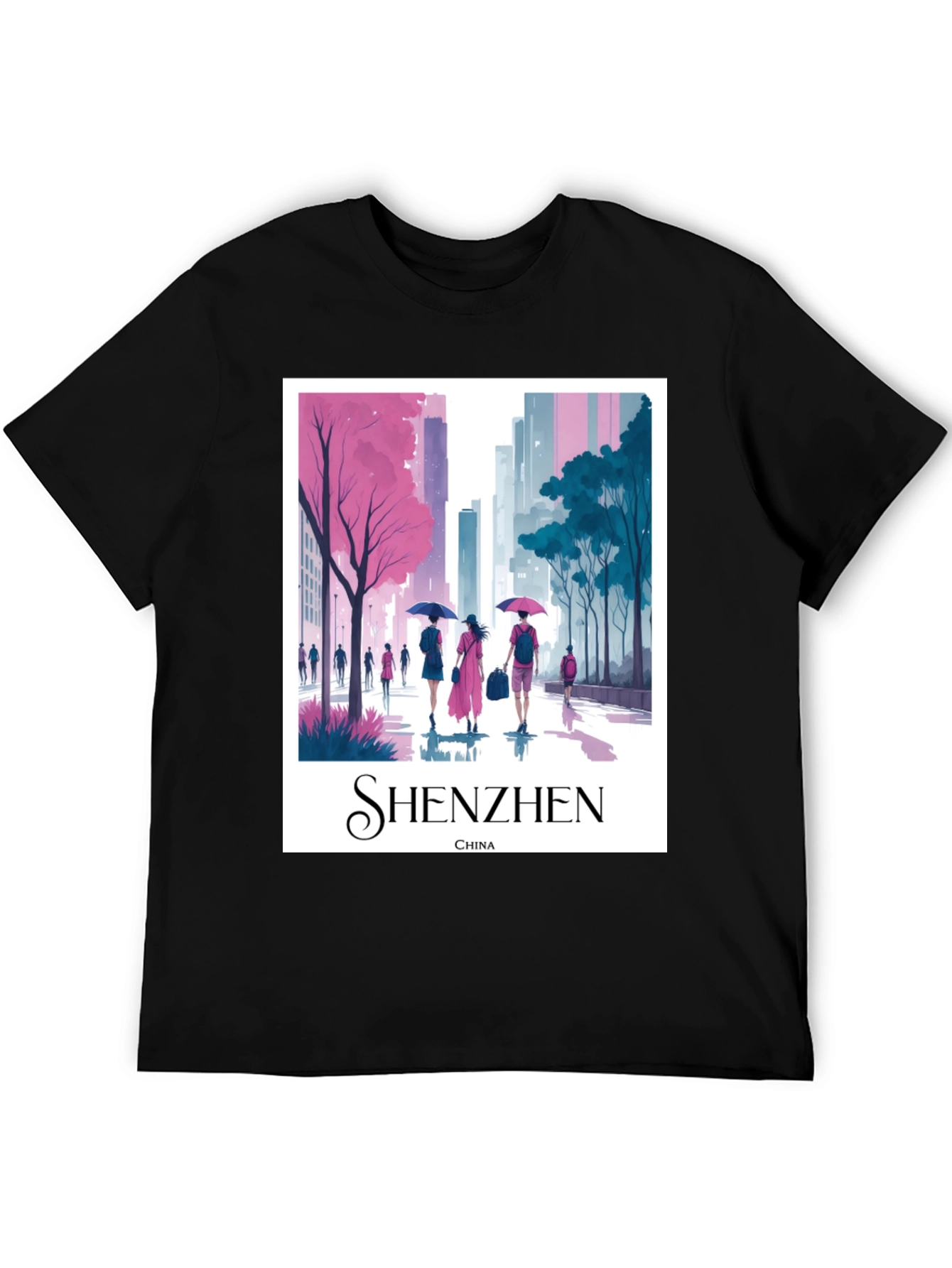 Shenzhen China Graphic T-Shirt - Stylish Cityscape Tee