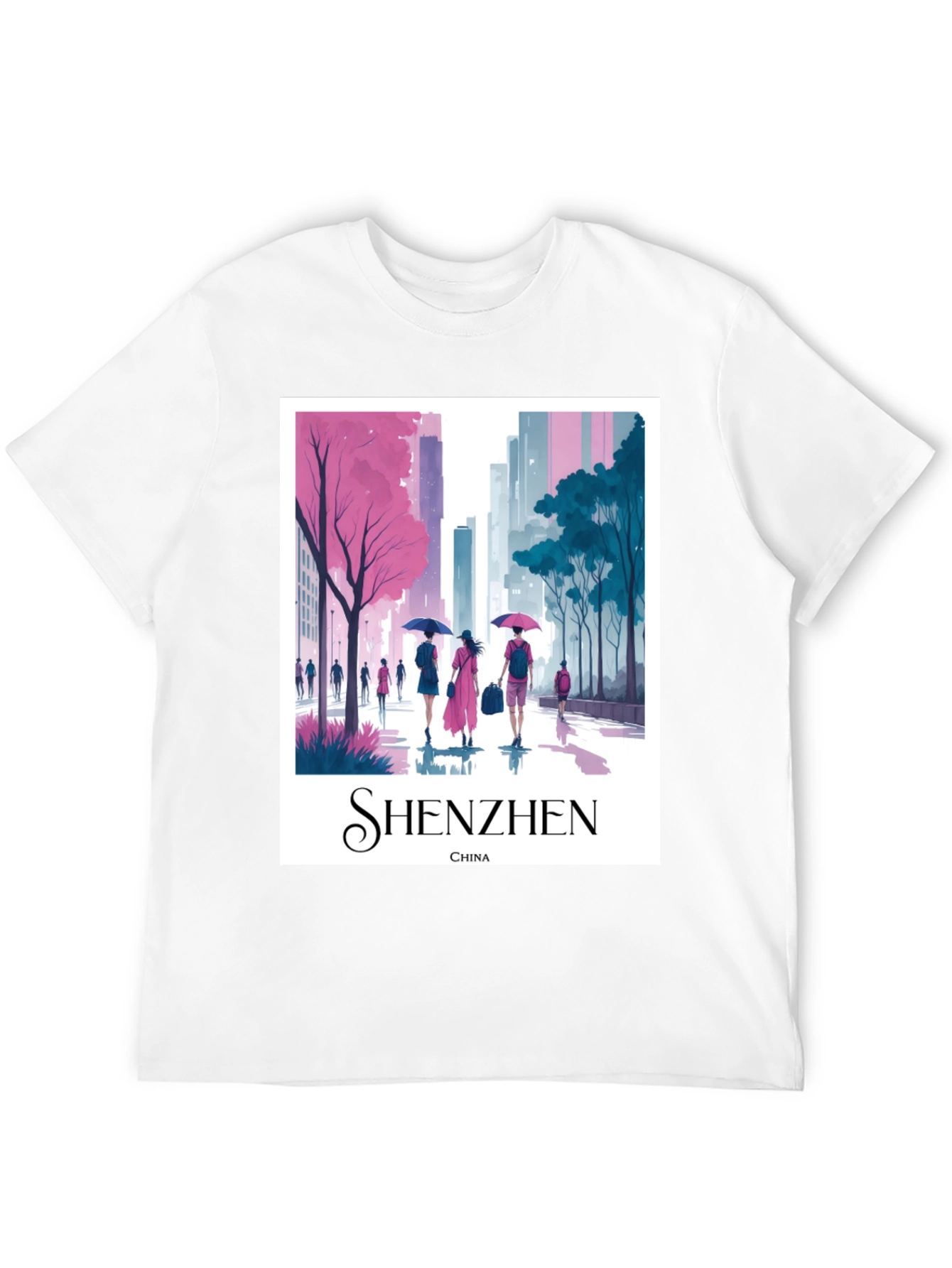 Shenzhen China Graphic T-Shirt - Stylish Cityscape Tee
