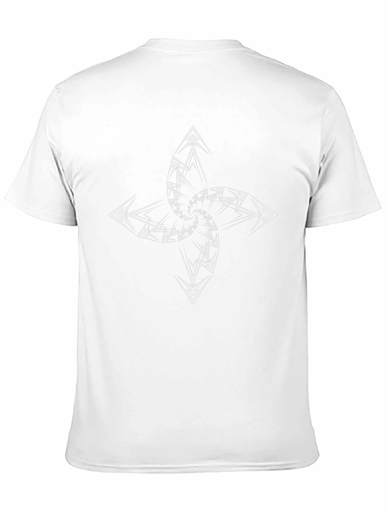 Geometric Arrow Design Black T-Shirt