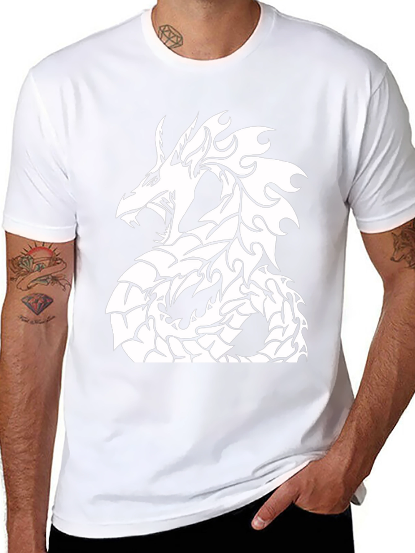 Black Dragon Graphic Tee - Stylish Casual Wear