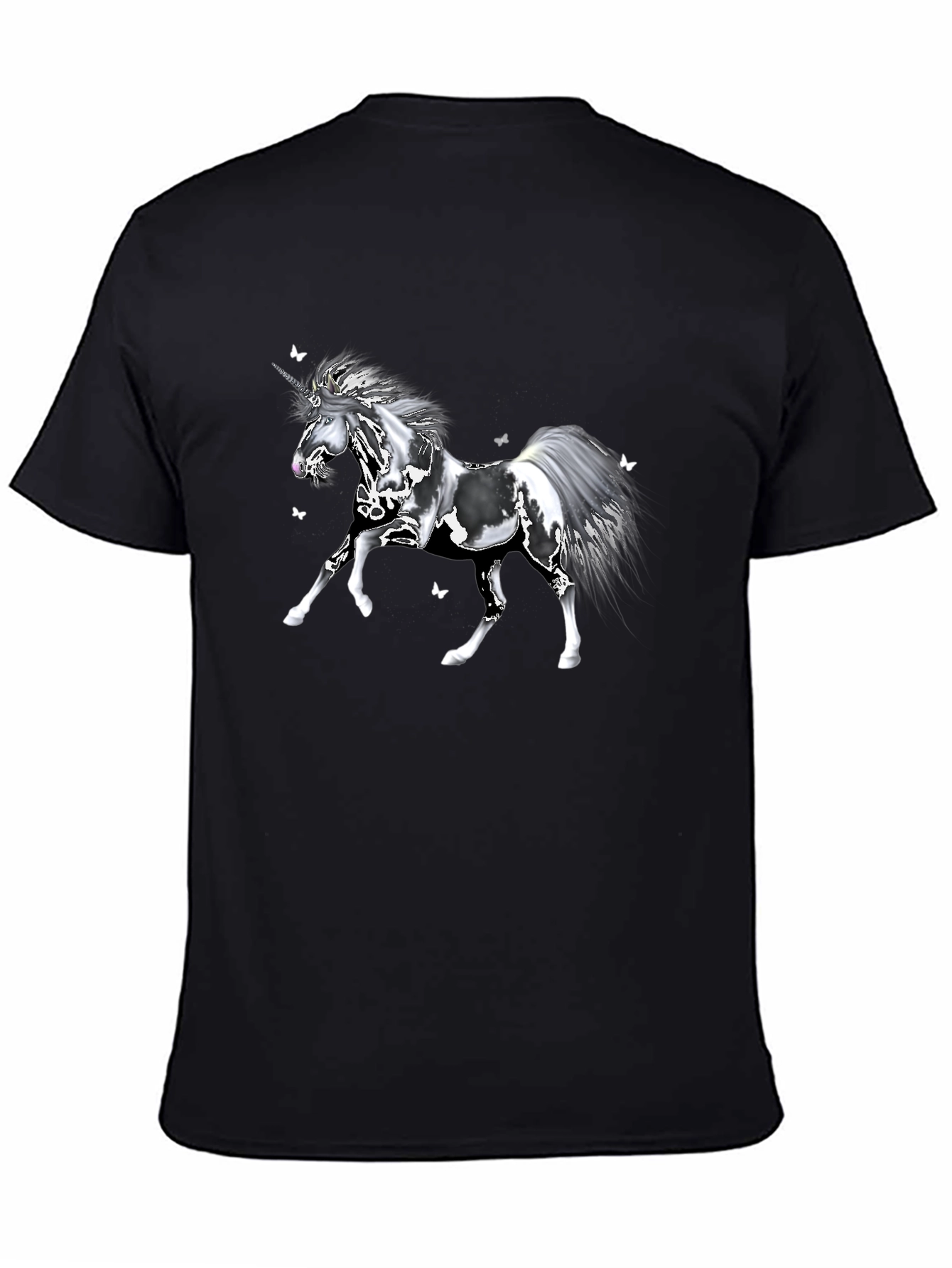 Unicorn Black T-Shirt Fantasy Graphic Tee