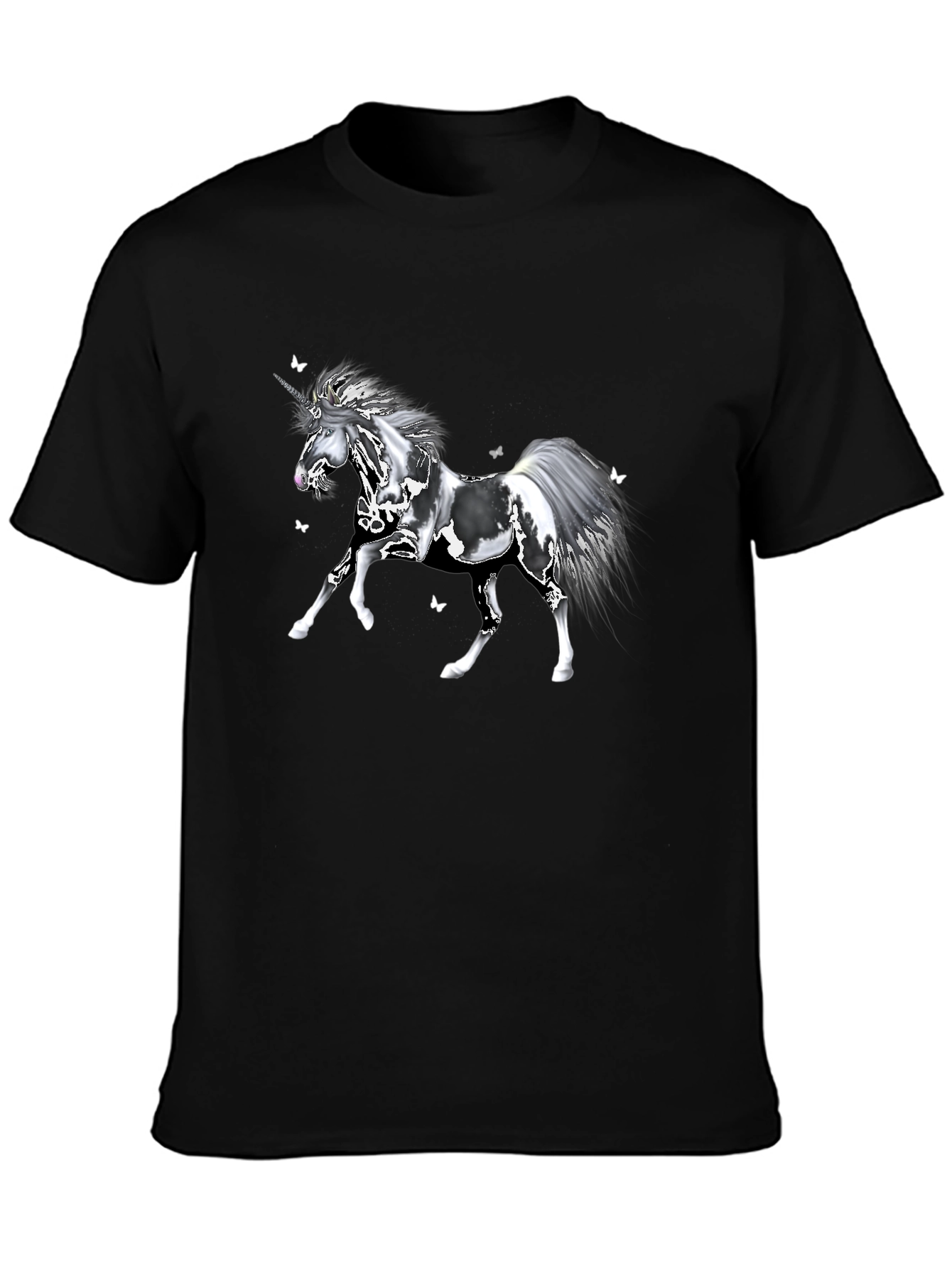 Unicorn Black T-Shirt Fantasy Graphic Tee