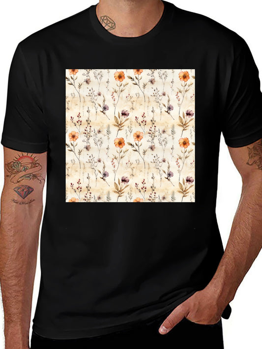 Floral Print Crew Neck T-Shirt