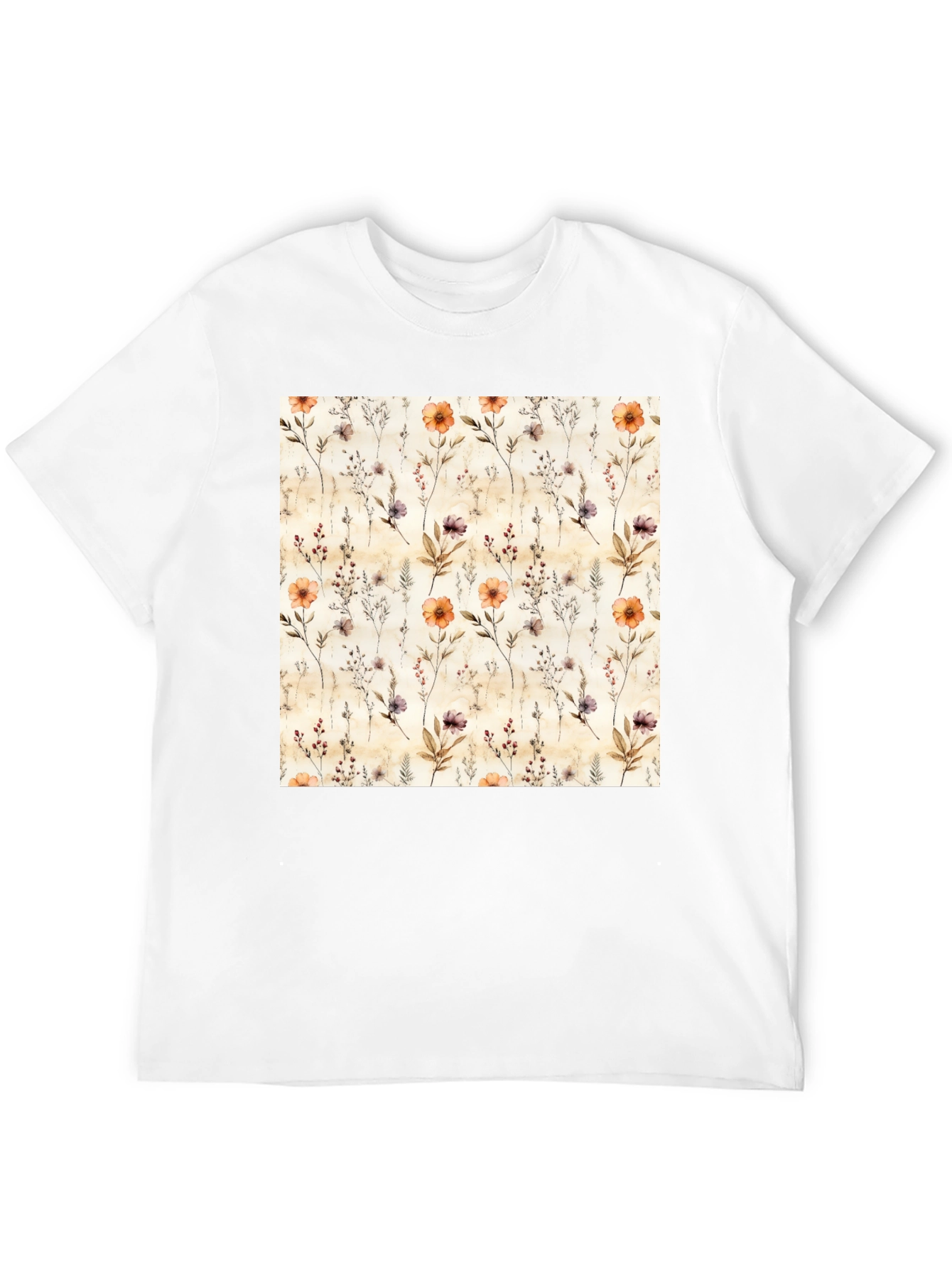 Floral Print Crew Neck T-Shirt