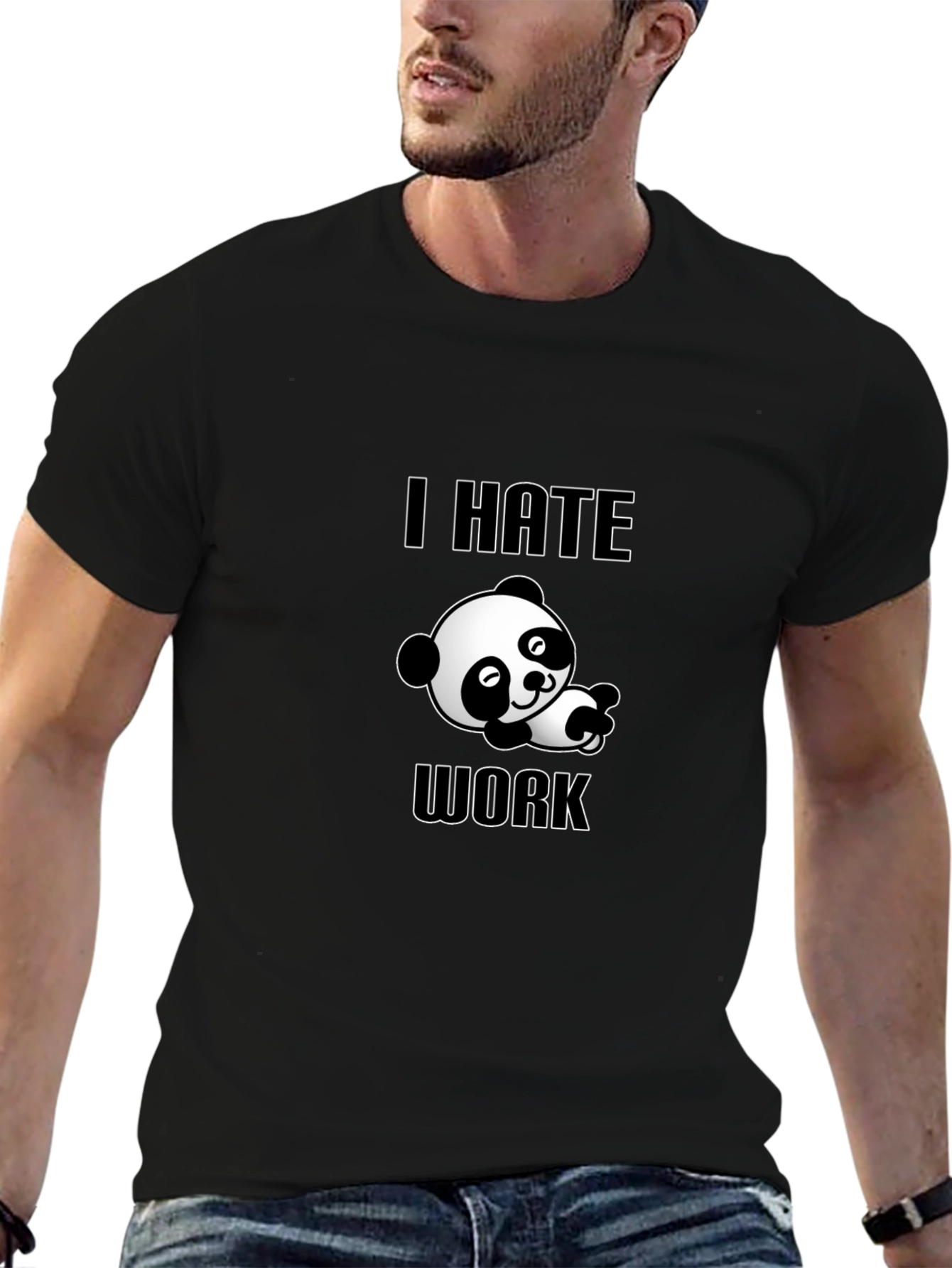 I Hate Work Panda Graphic Tee