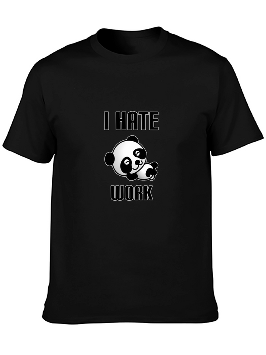 I Hate Work Panda Graphic Tee