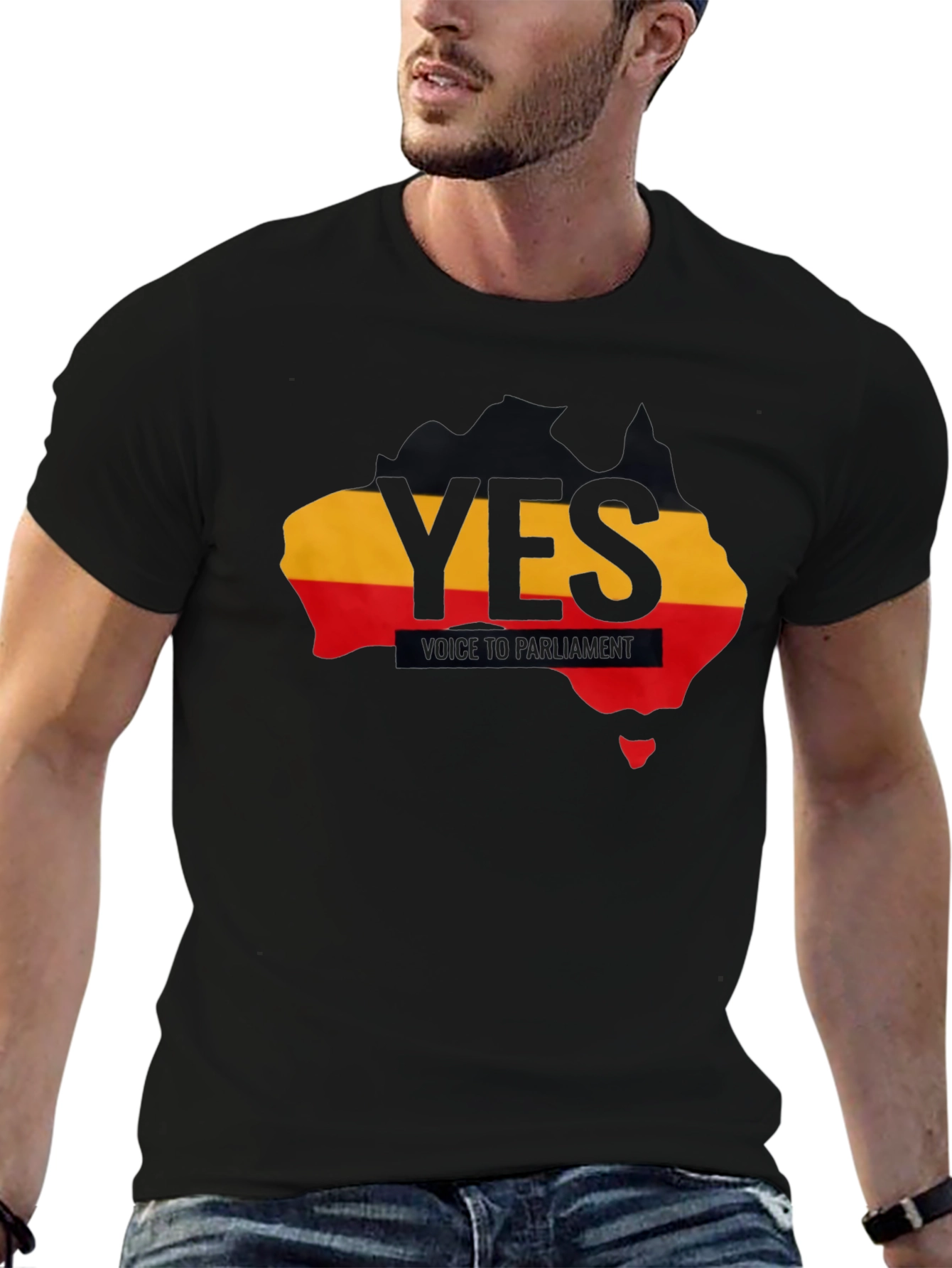 Voice to Parliament YES T-Shirt Australia Aboriginal Flag