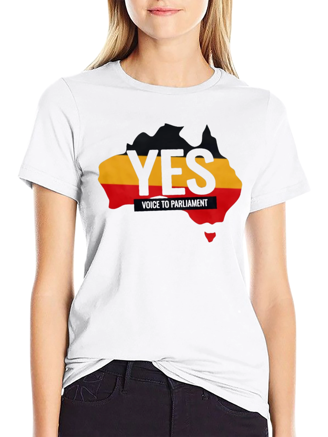 Voice to Parliament YES T-Shirt Australia Aboriginal Flag