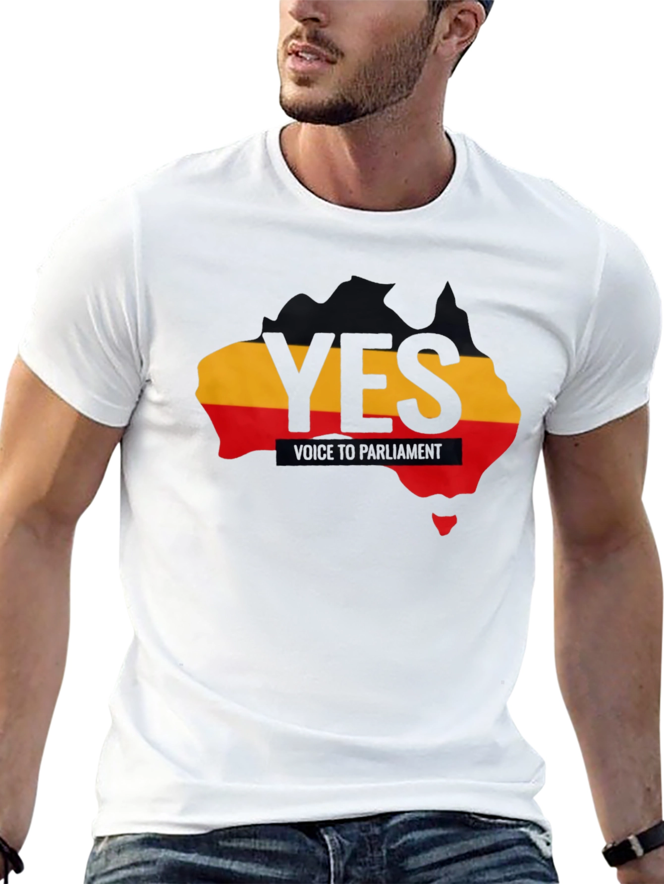 Voice to Parliament YES T-Shirt Australia Aboriginal Flag