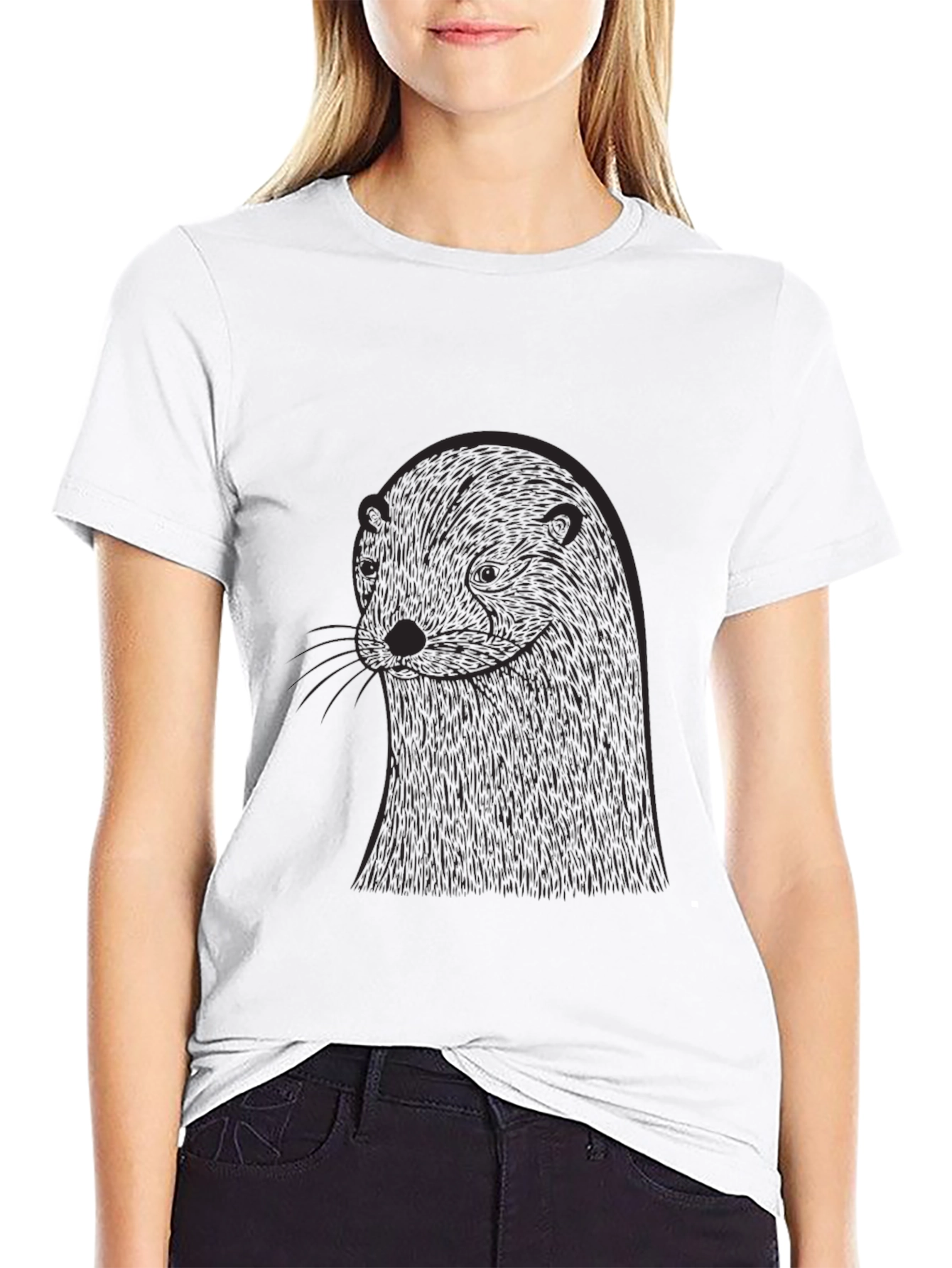 Otter Graphic Tee - Soft Cotton Blend