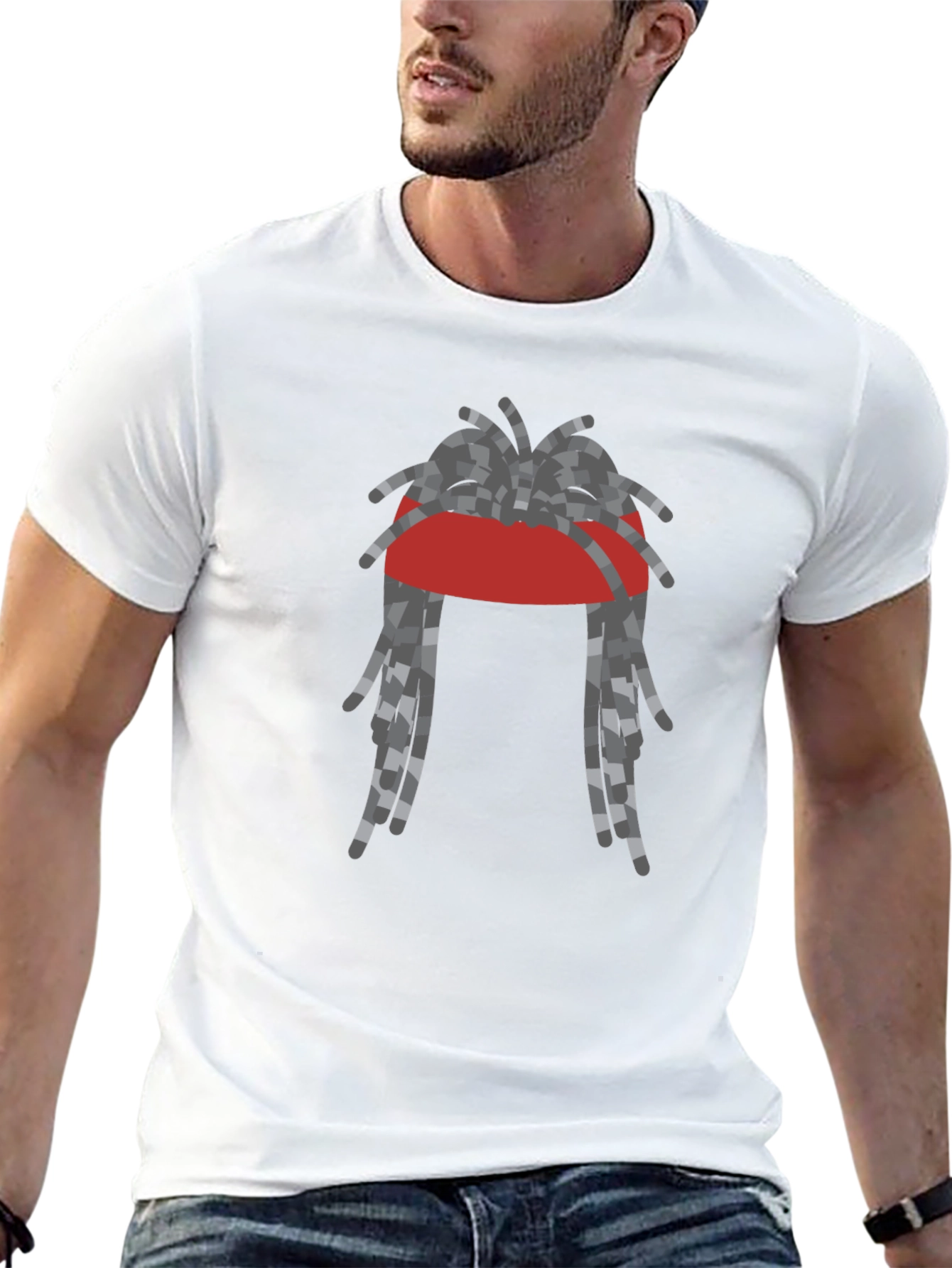 Rasta Dreadlocks Graphic T-Shirt - Cool Streetwear Style