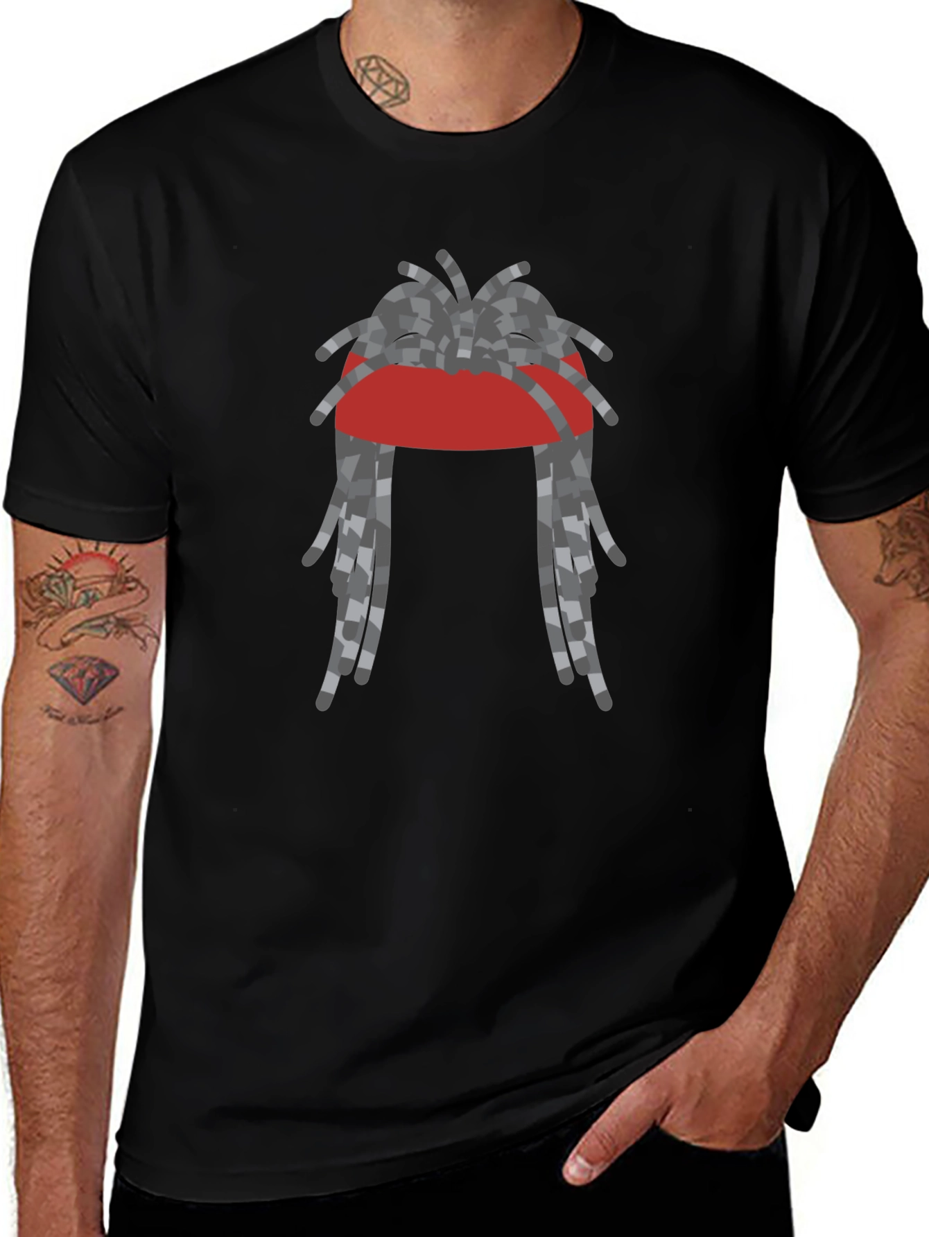 Rasta Dreadlocks Graphic T-Shirt - Cool Streetwear Style