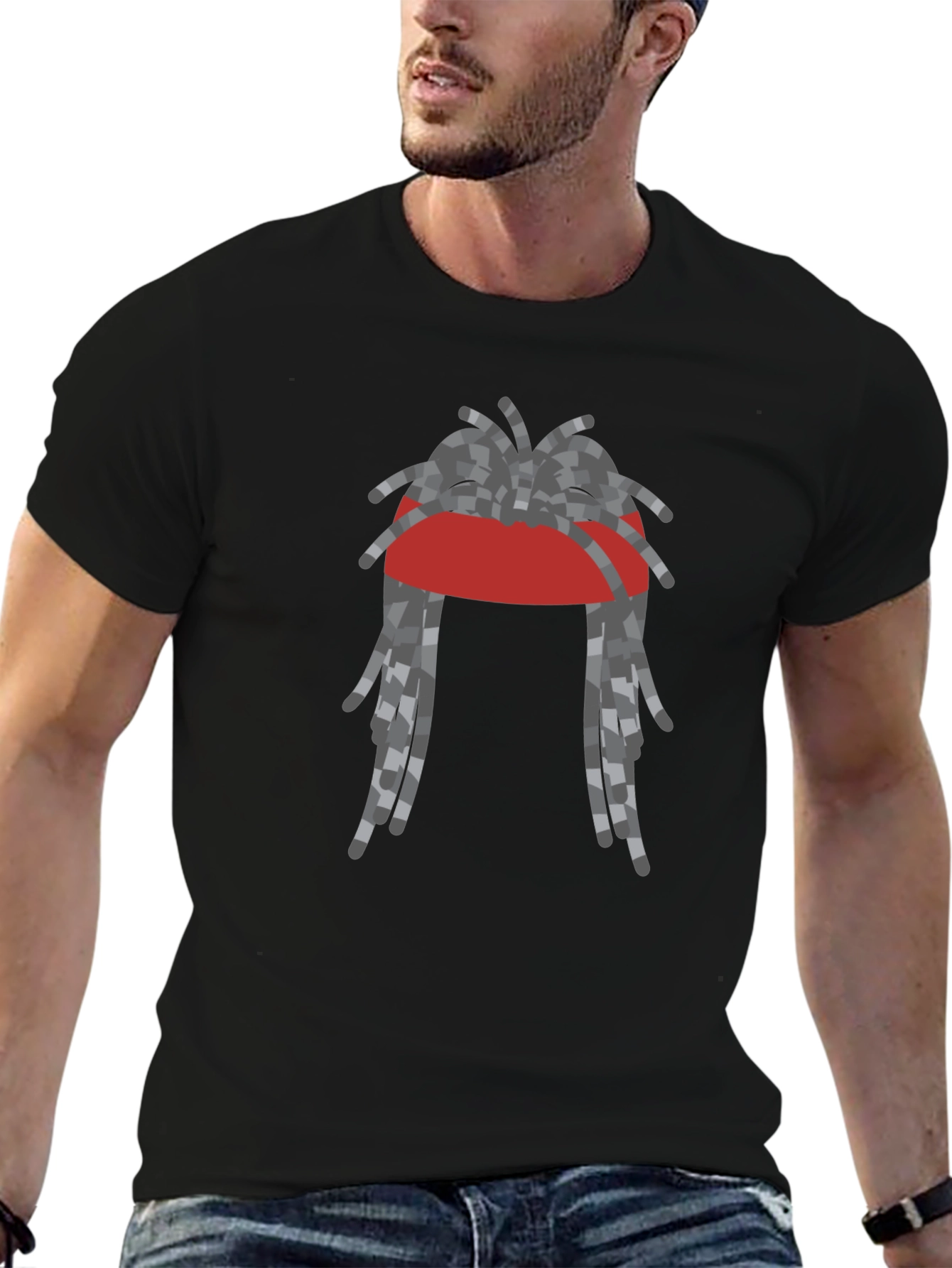 Rasta Dreadlocks Graphic T-Shirt - Cool Streetwear Style