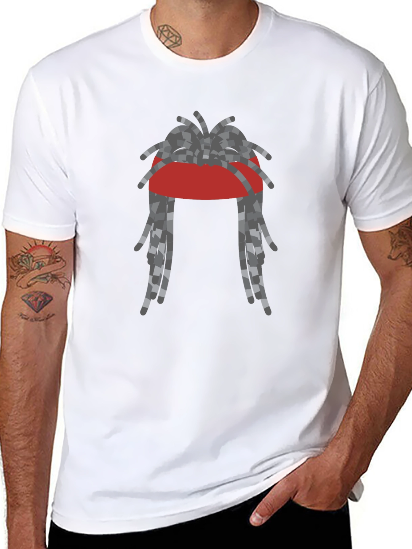 Rasta Dreadlocks Graphic T-Shirt - Cool Streetwear Style