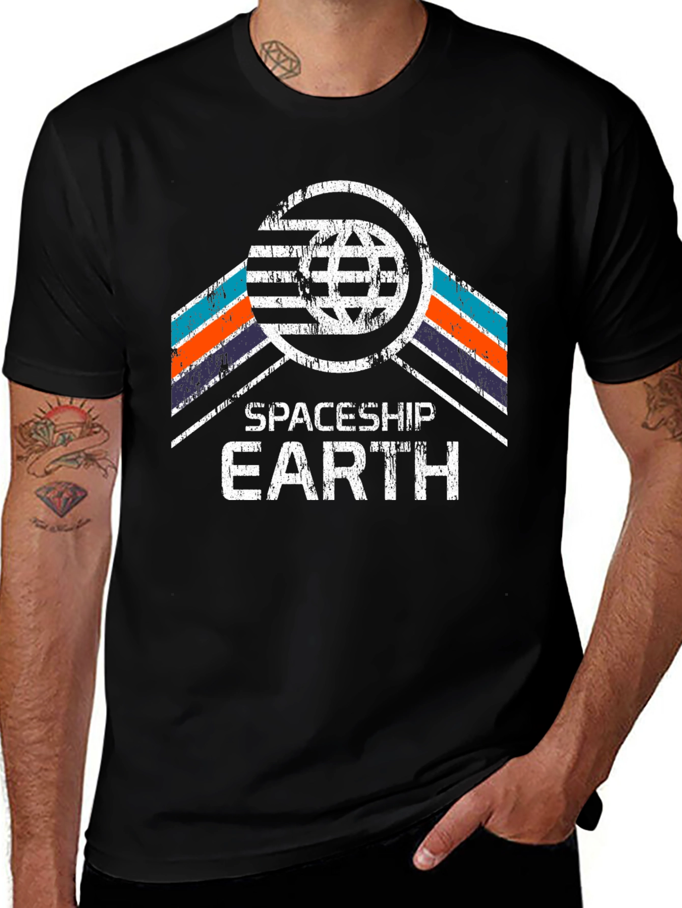 Spaceship Earth Tee - Retro Design