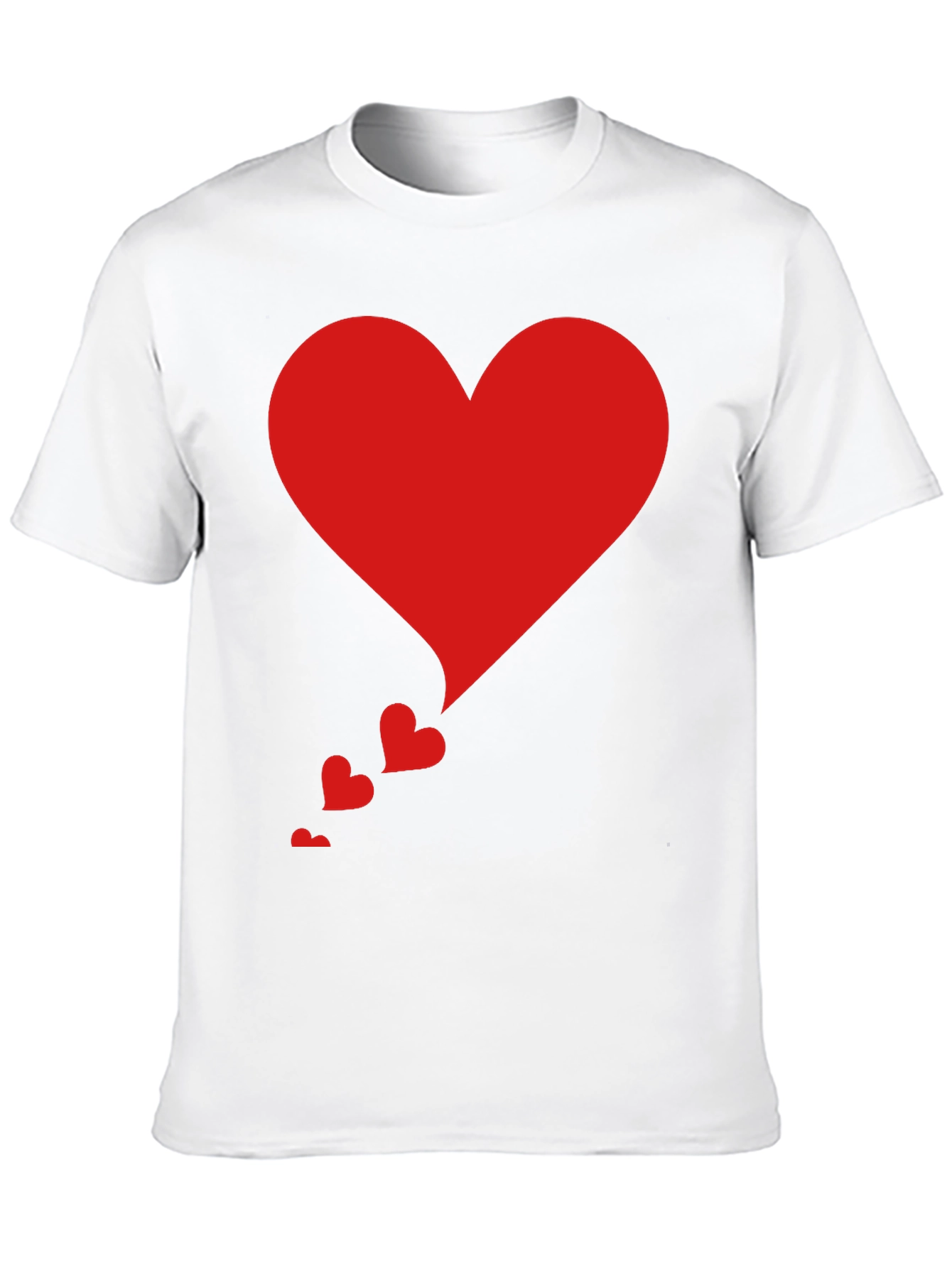 Heart Cascade Tee - Stylish Black T-Shirt