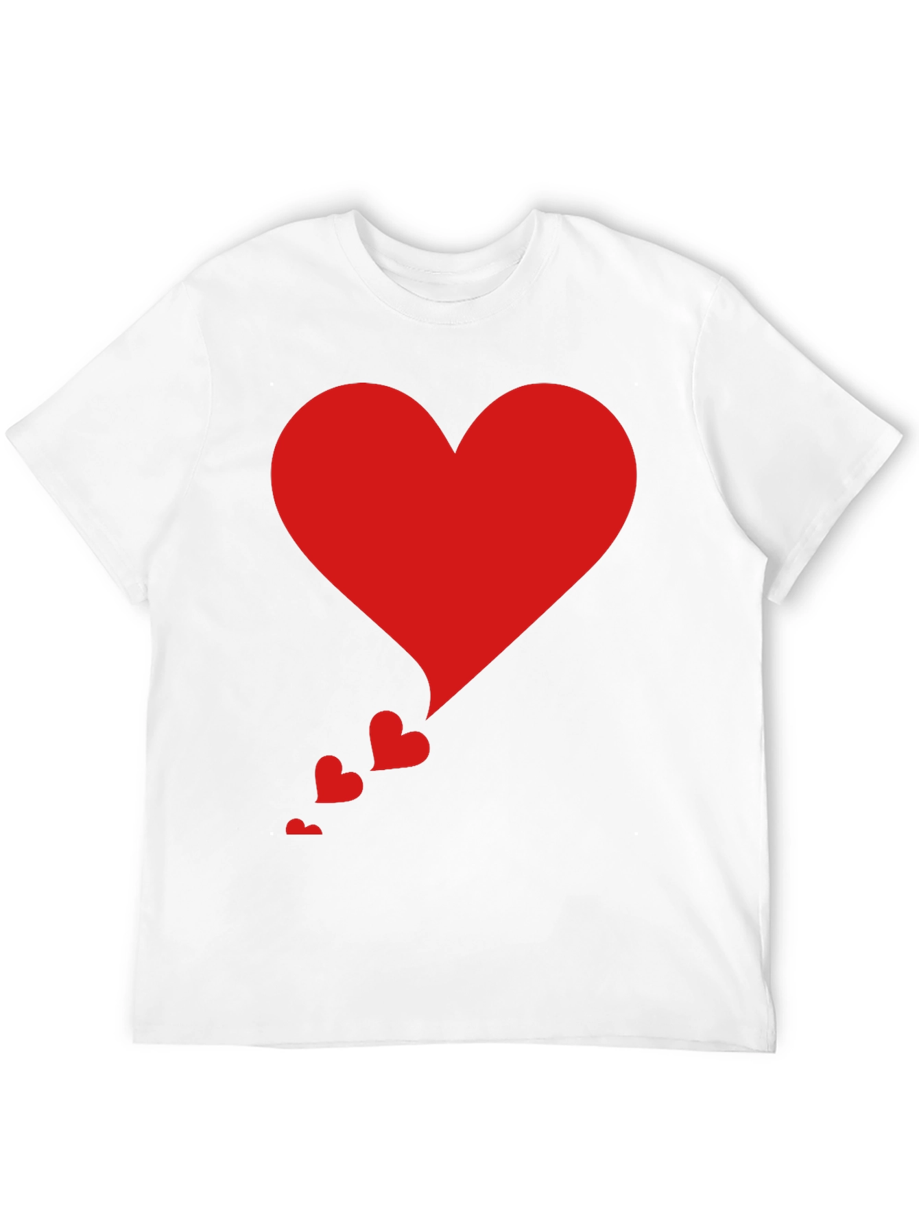 Heart Cascade Tee - Stylish Black T-Shirt
