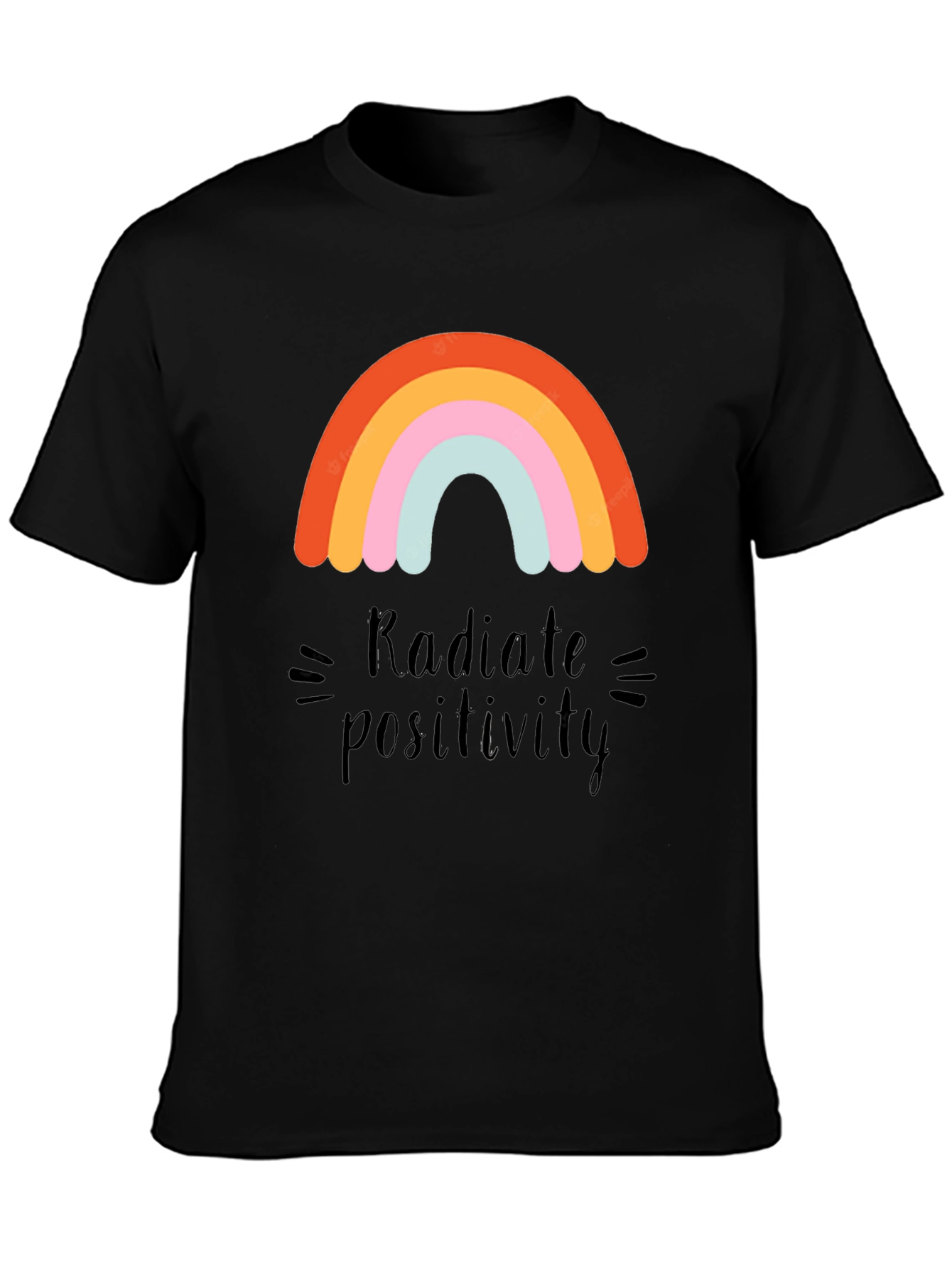 Radiate Positivity Rainbow Graphic Tee